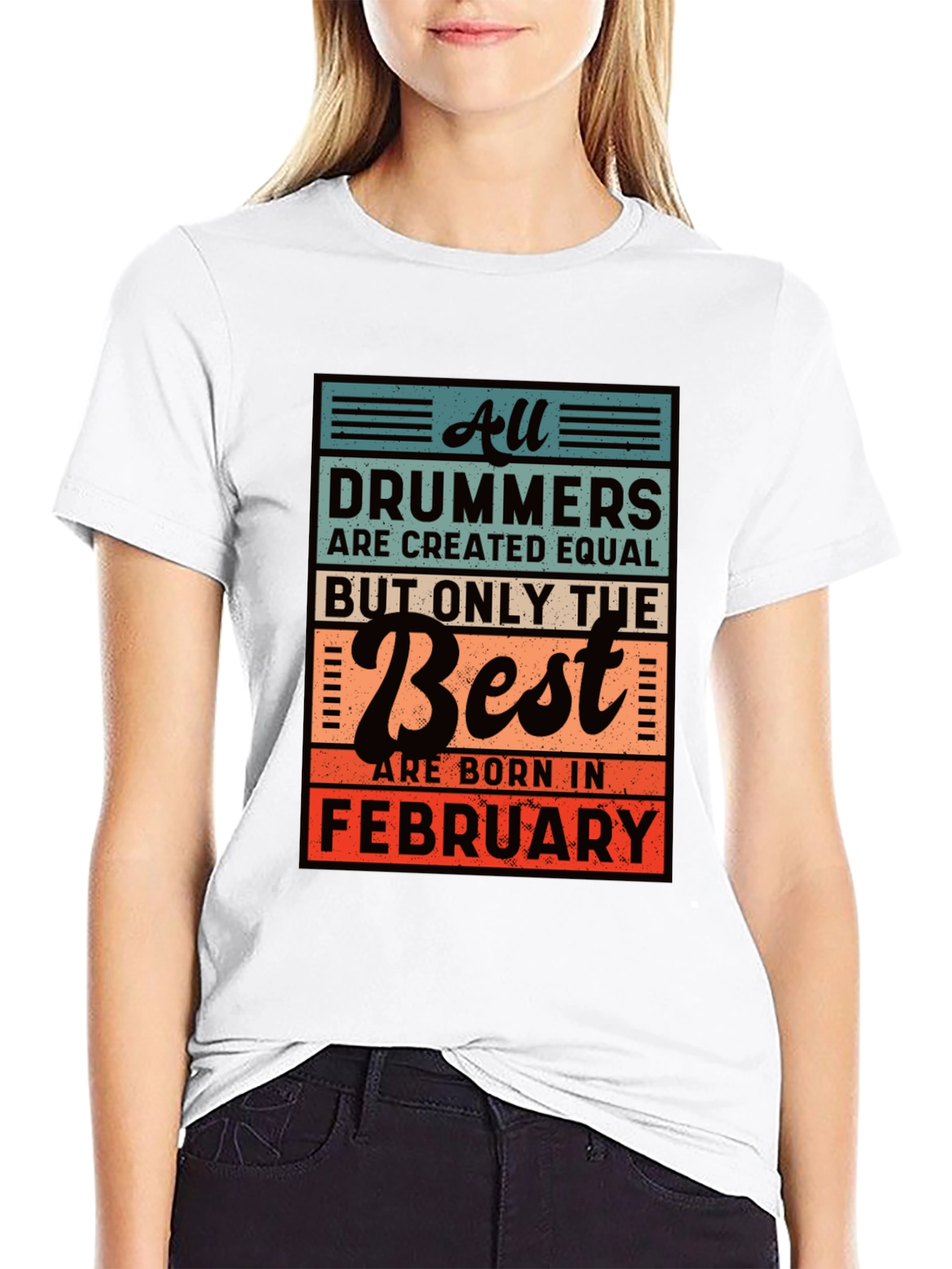 Drummer February Birthday T-Shirt