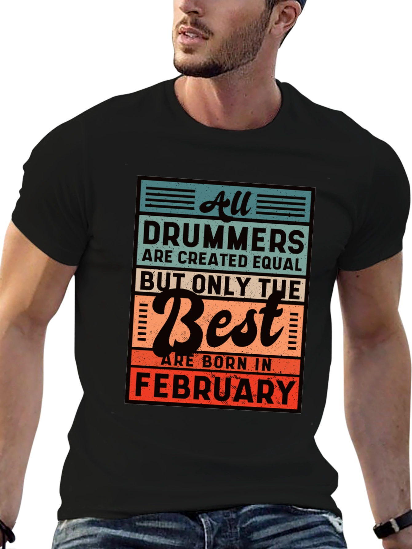 Drummer February Birthday T-Shirt