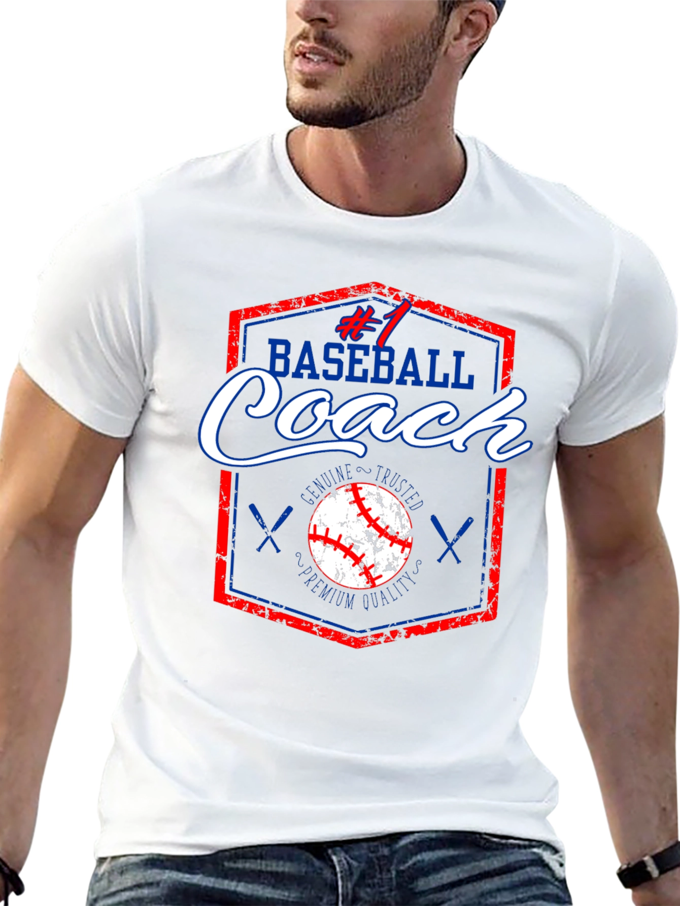 #1 Baseball Coach T-Shirt Premium Quality Genuine & Trusted