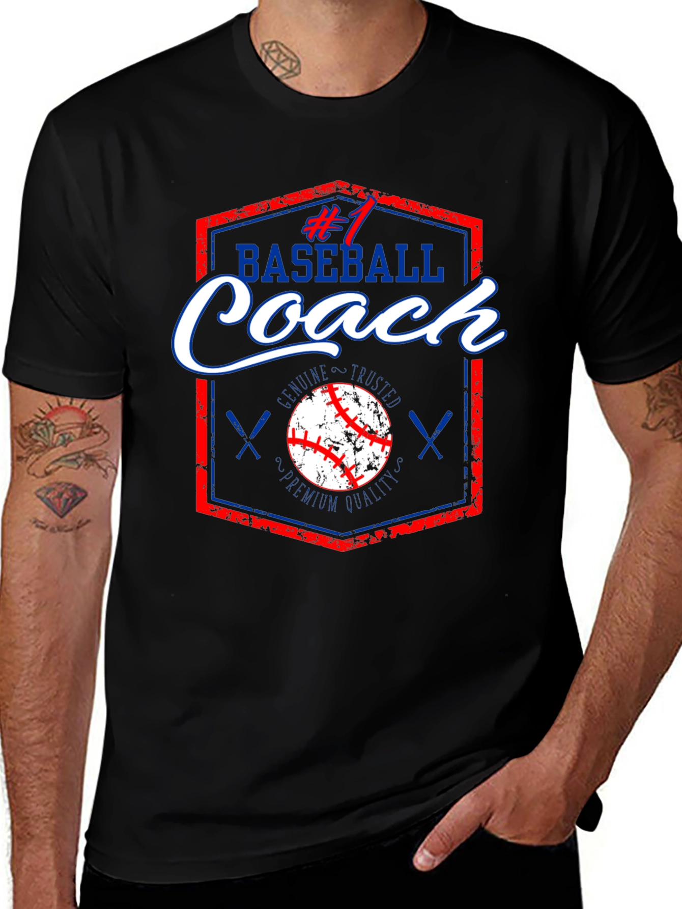 #1 Baseball Coach T-Shirt Premium Quality Genuine & Trusted