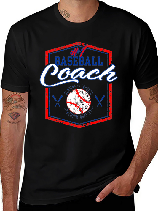 #1 Baseball Coach T-Shirt Premium Quality Genuine & Trusted