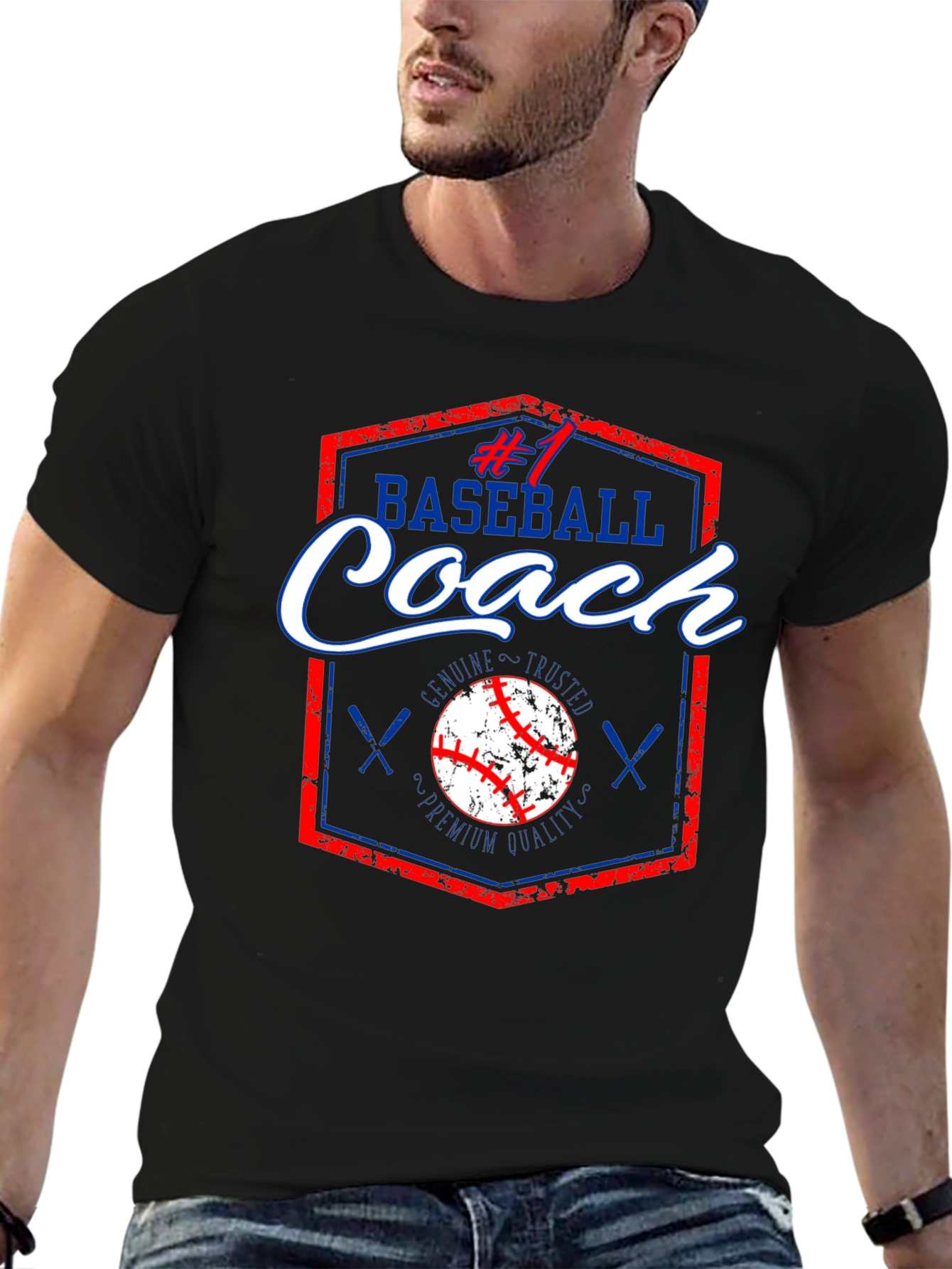#1 Baseball Coach T-Shirt Premium Quality Genuine & Trusted