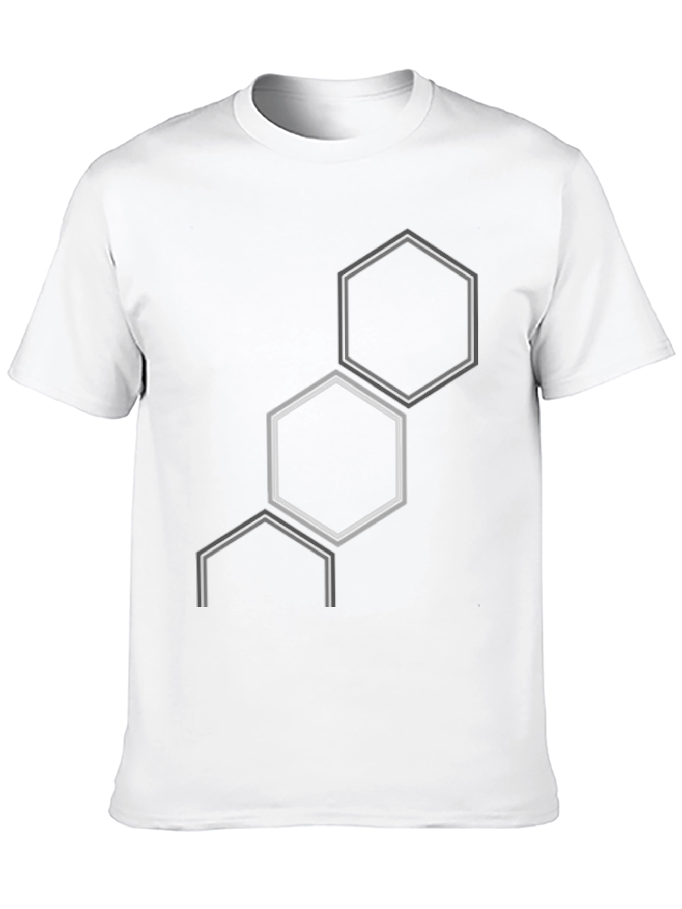 Geometric Hexagon Graphic T-Shirt - Modern Style