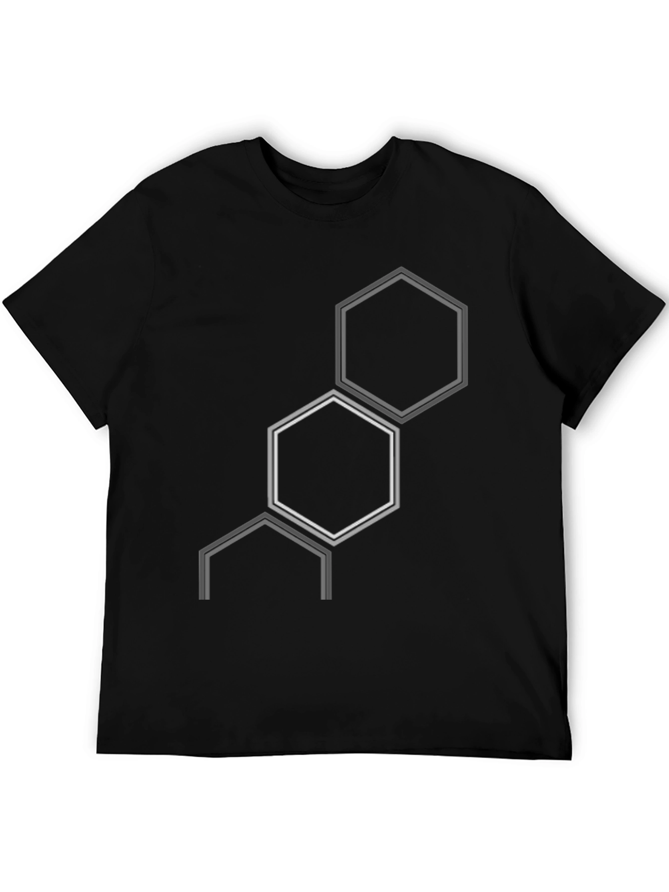 Geometric Hexagon Graphic T-Shirt - Modern Style