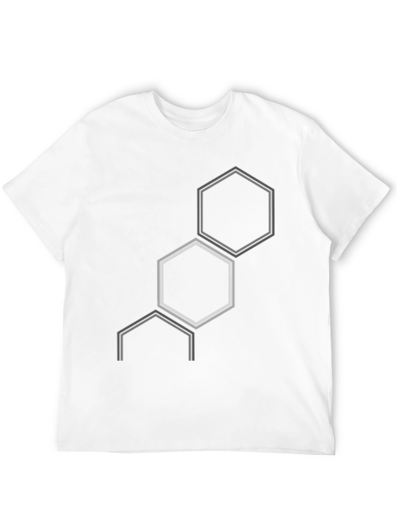 Geometric Hexagon Graphic T-Shirt - Modern Style