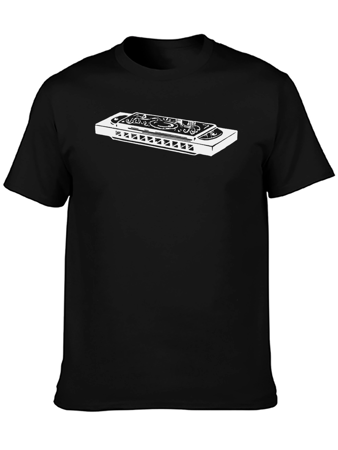 Harmonica Graphic Tee - Music Lovers T-Shirt
