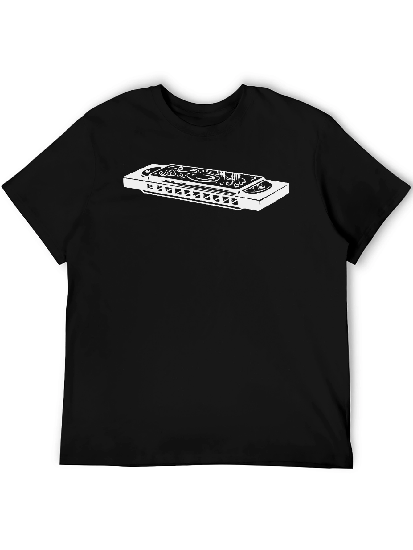 Harmonica Graphic Tee - Music Lovers T-Shirt
