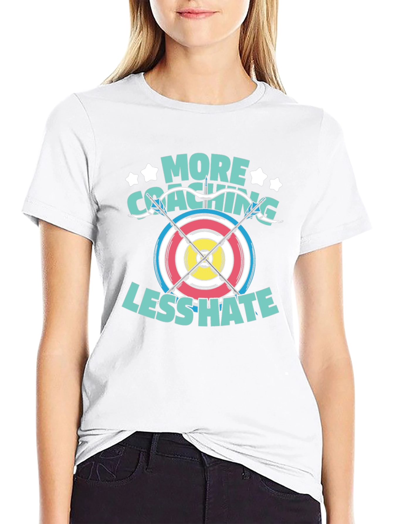 Archery Coaching T-Shirt - More Coaching Less Hate