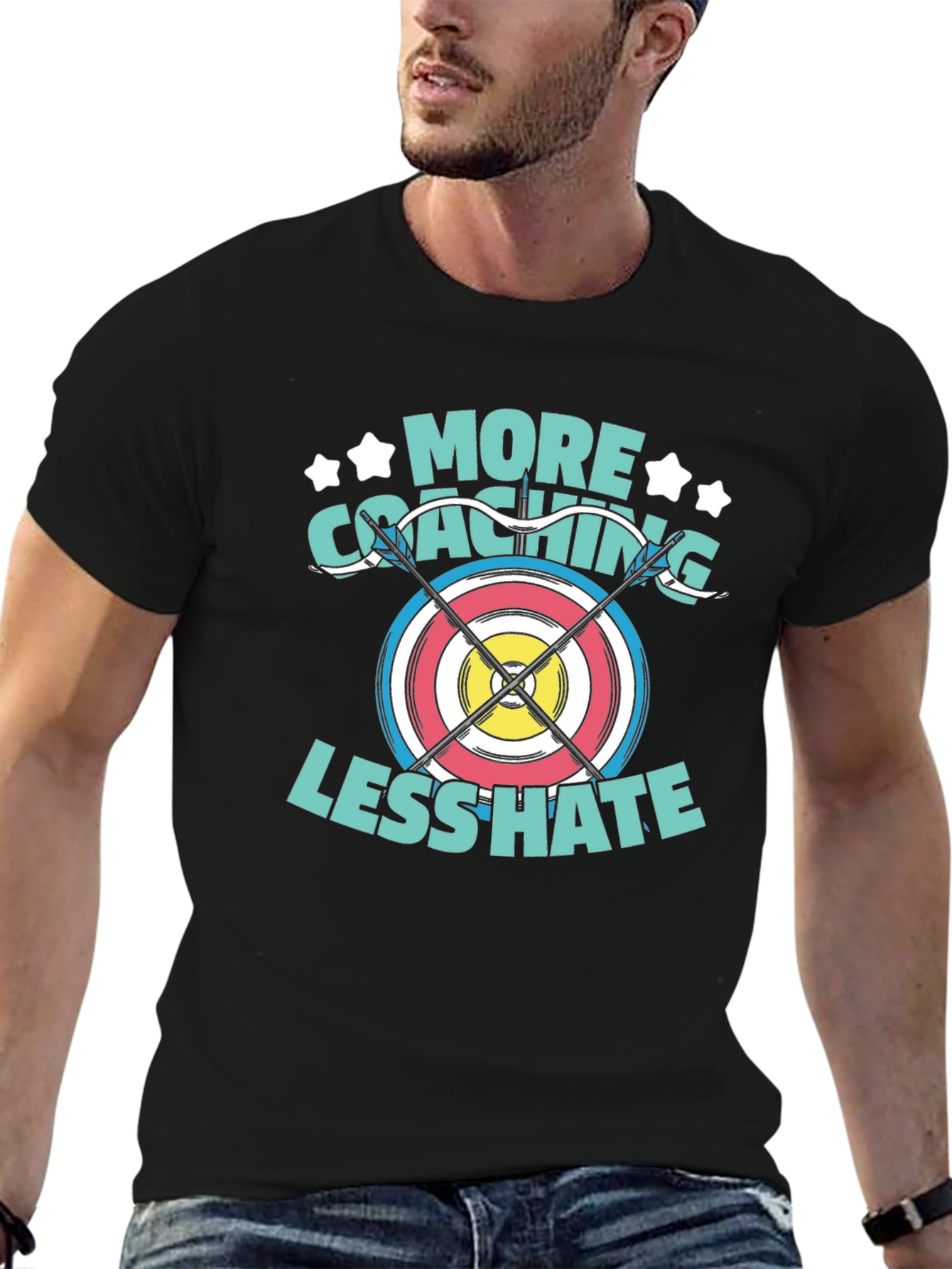 Archery Coaching T-Shirt - More Coaching Less Hate