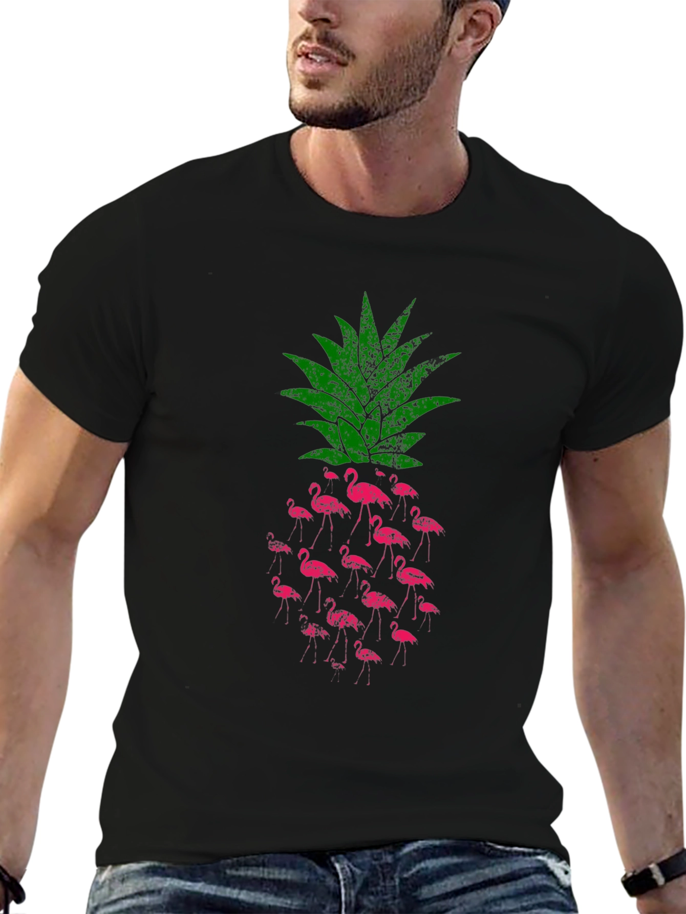 Flamingo Pineapple Graphic T-Shirt
