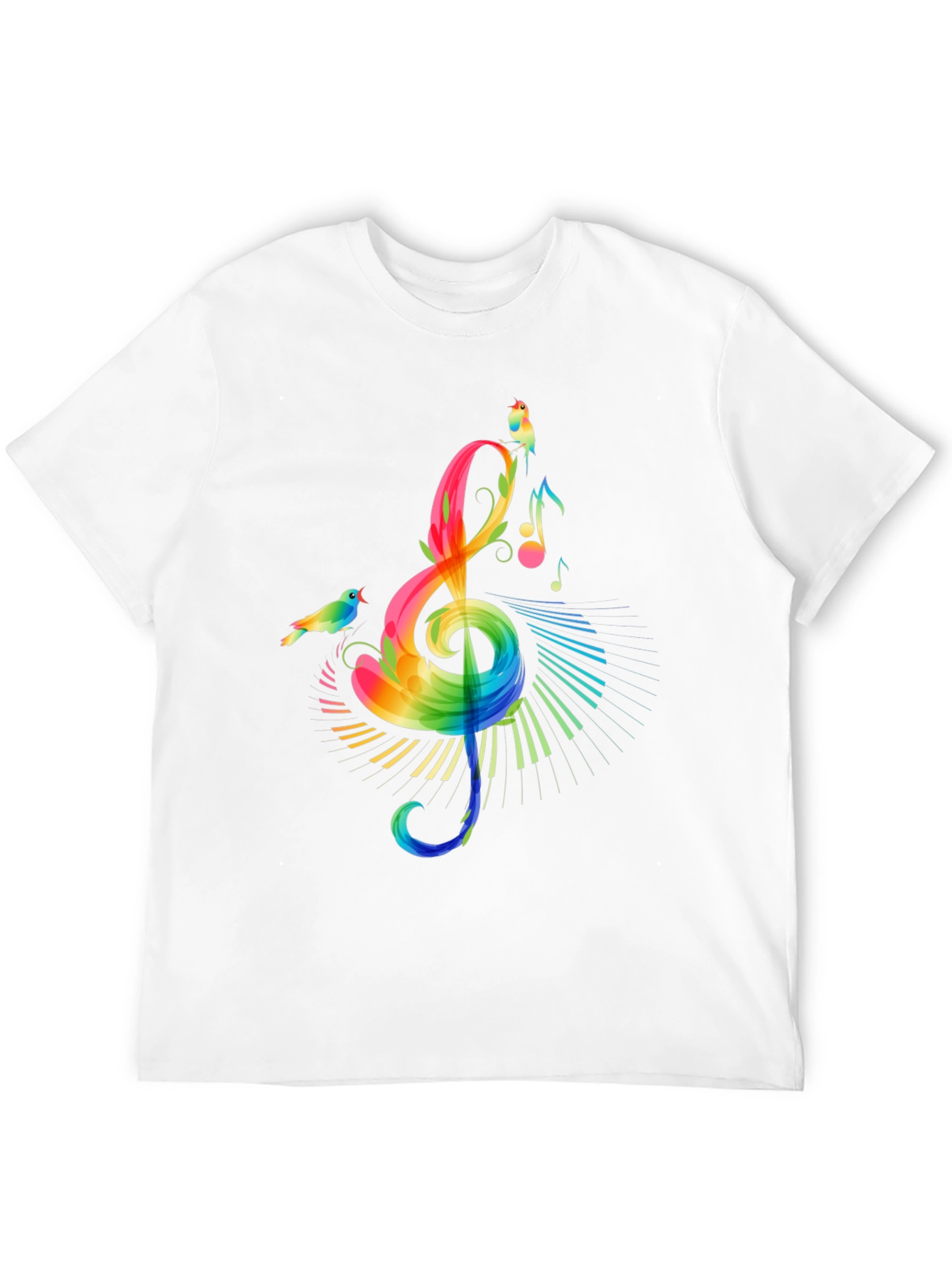 Rainbow Treble Clef Music T-Shirt
