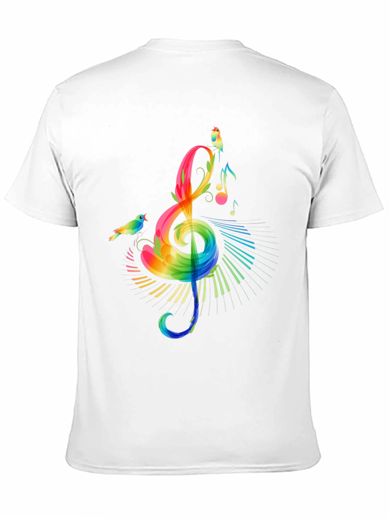 Rainbow Treble Clef Music T-Shirt
