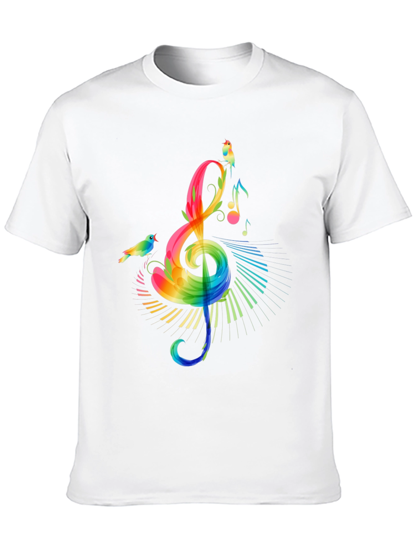 Rainbow Treble Clef Music T-Shirt