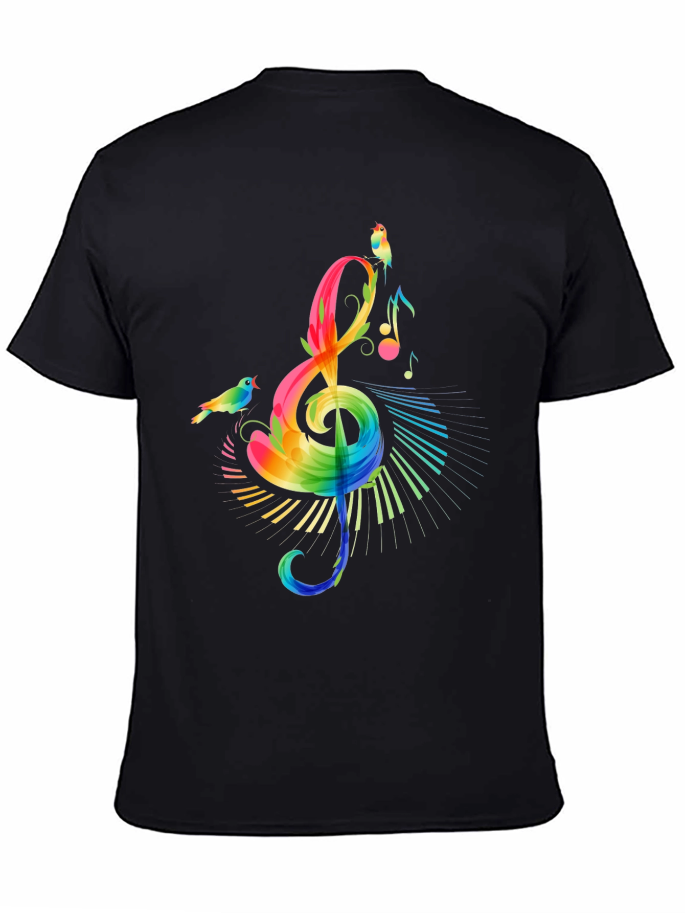 Rainbow Treble Clef Music T-Shirt