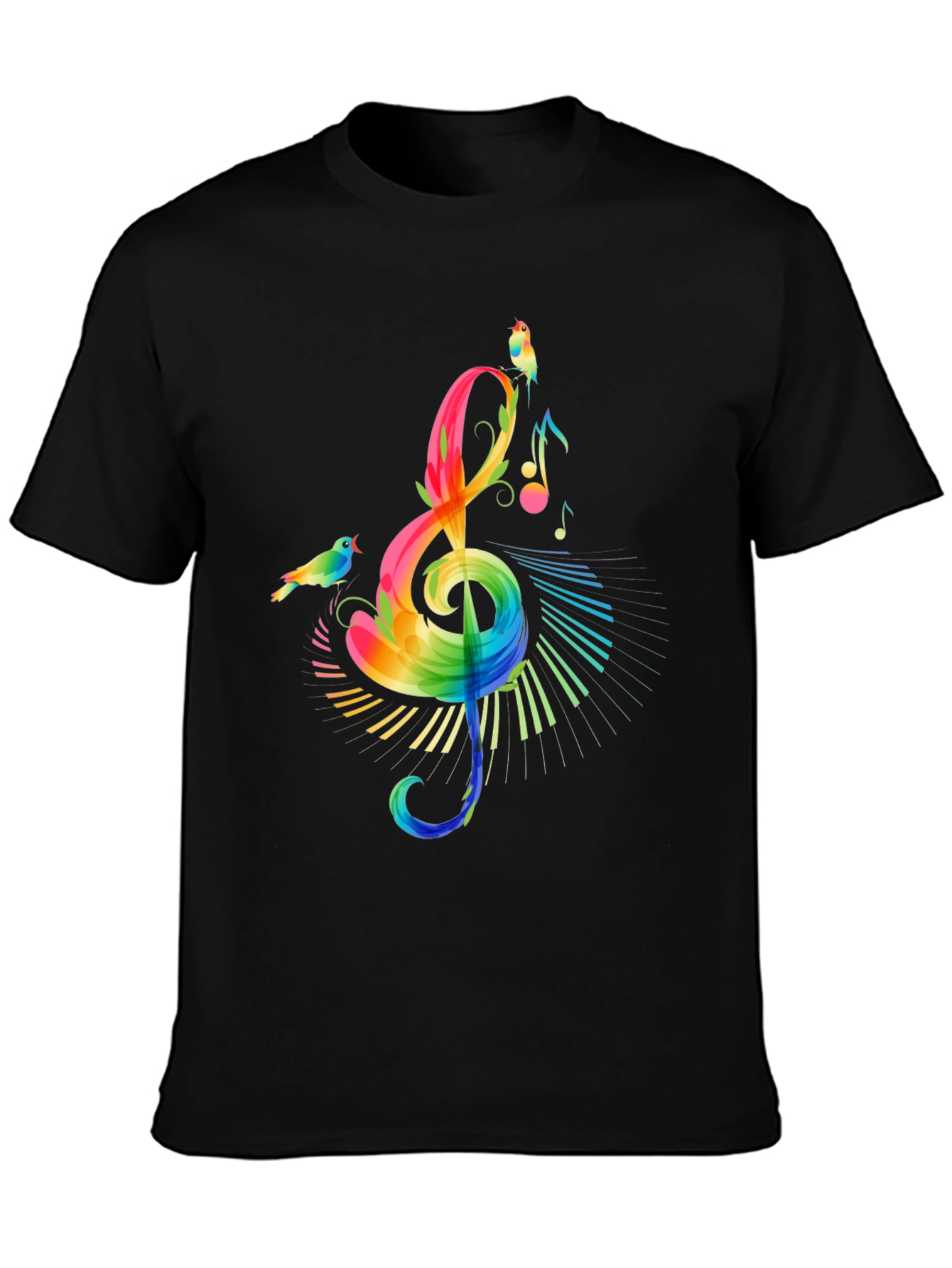 Rainbow Treble Clef Music T-Shirt