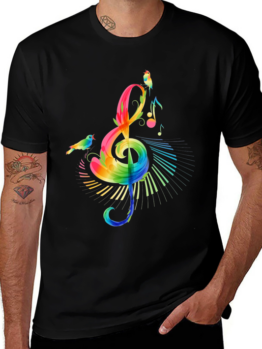 Rainbow Treble Clef Music T-Shirt