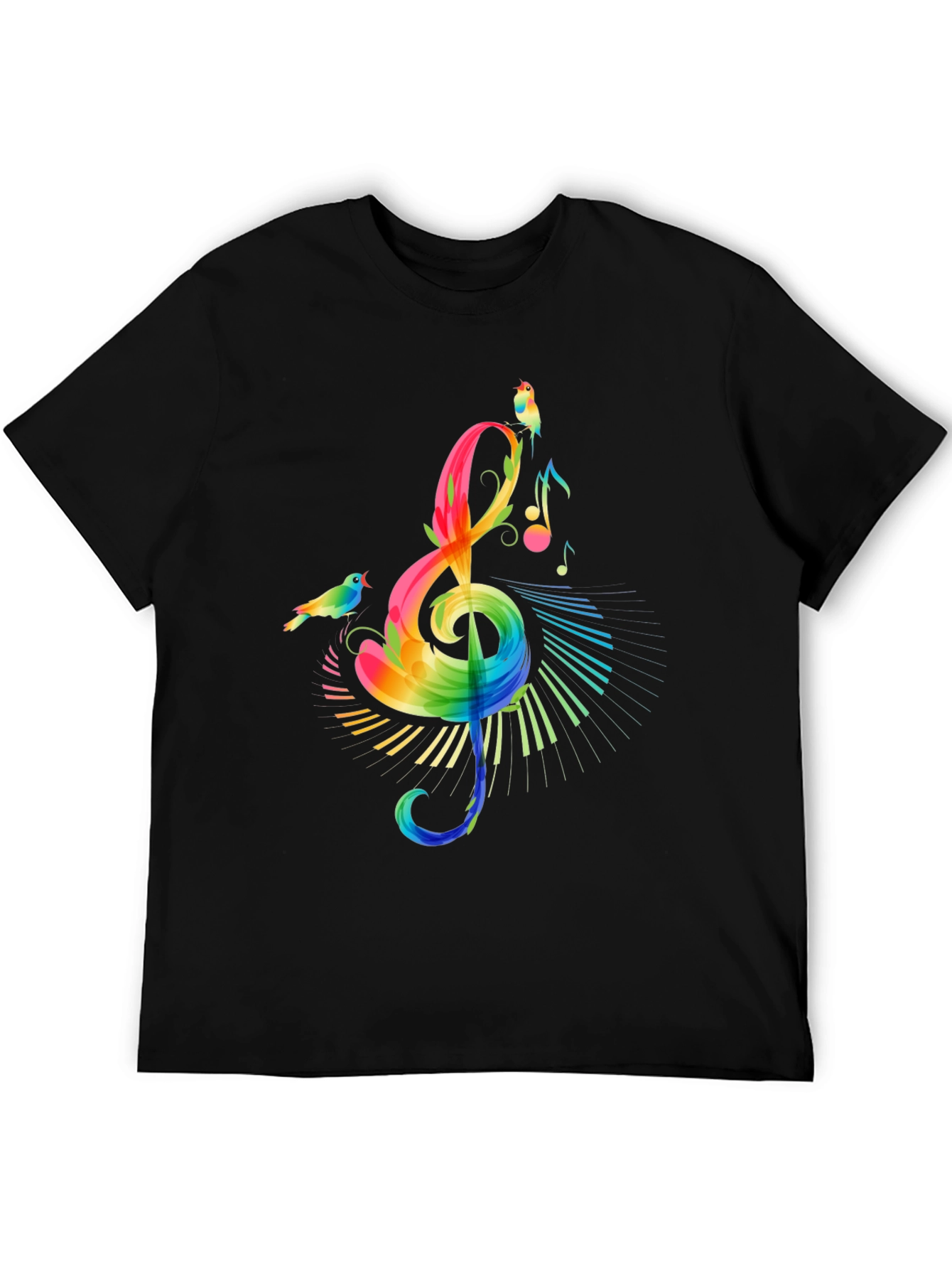 Rainbow Treble Clef Music T-Shirt