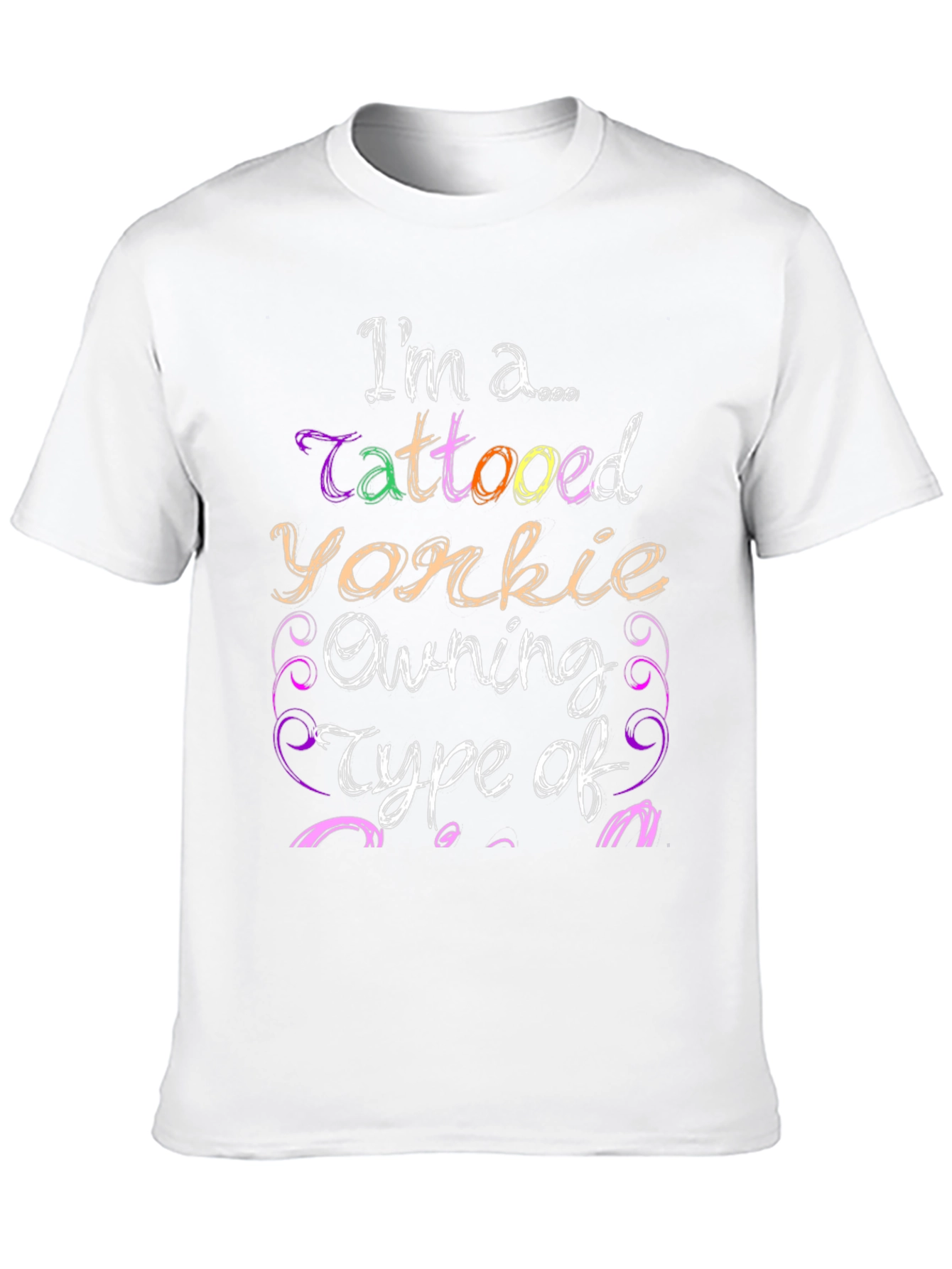 Tattooed Yorkie Owner Graphic T-Shirt - Black