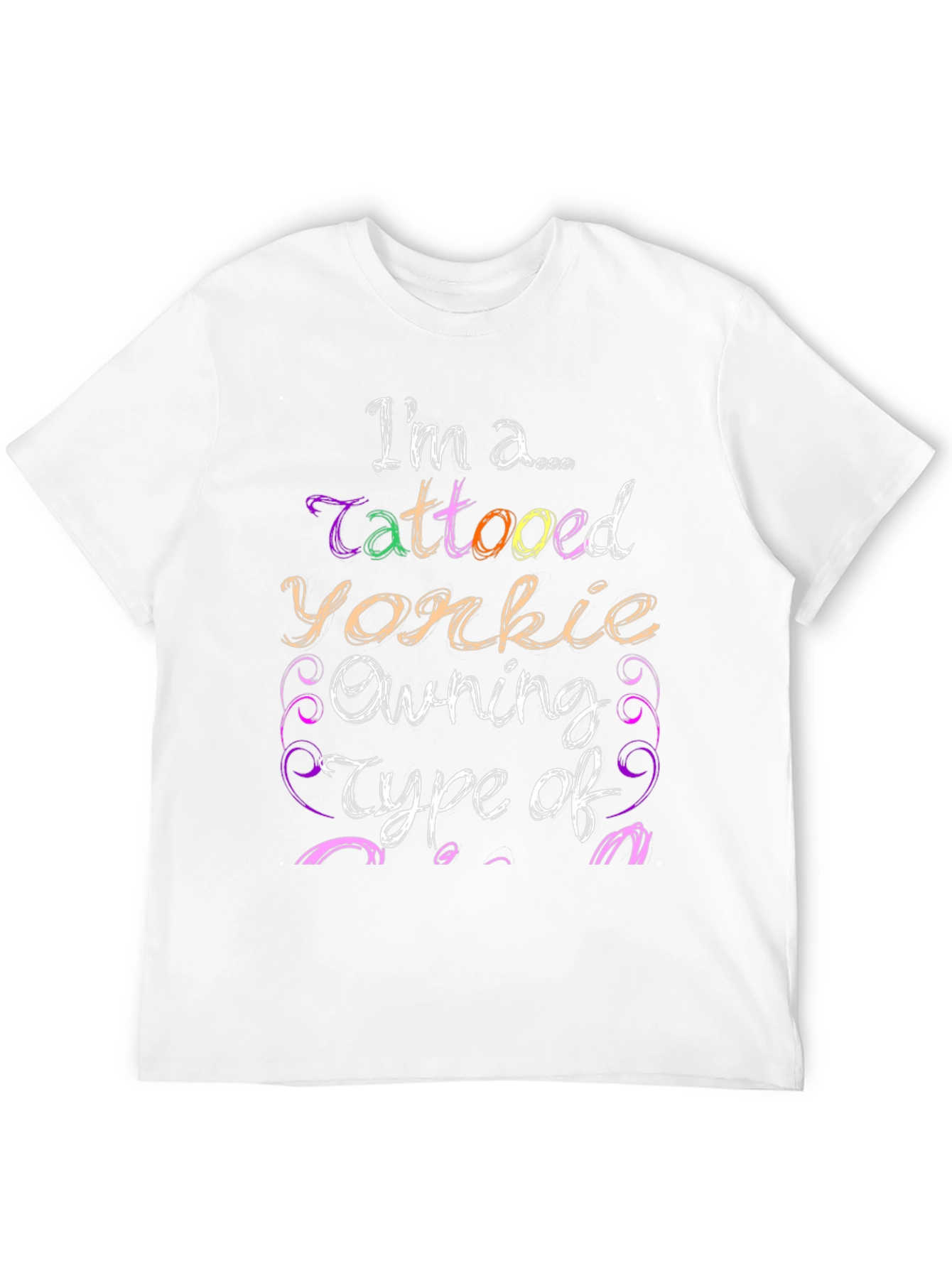 Tattooed Yorkie Owner Graphic T-Shirt - Black