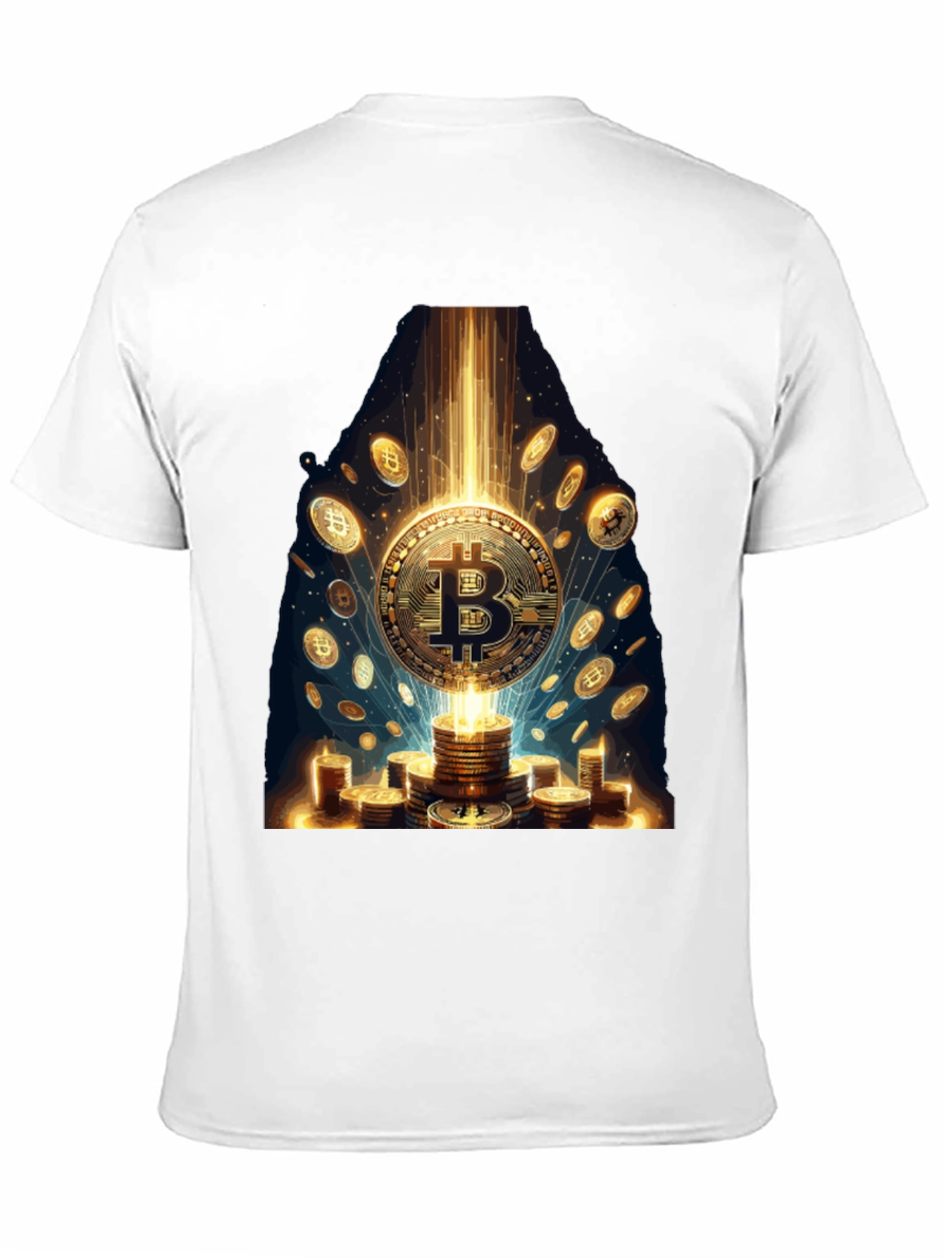 Bitcoin Gold Coin Graphic Tee Crypto Currency T-Shirt