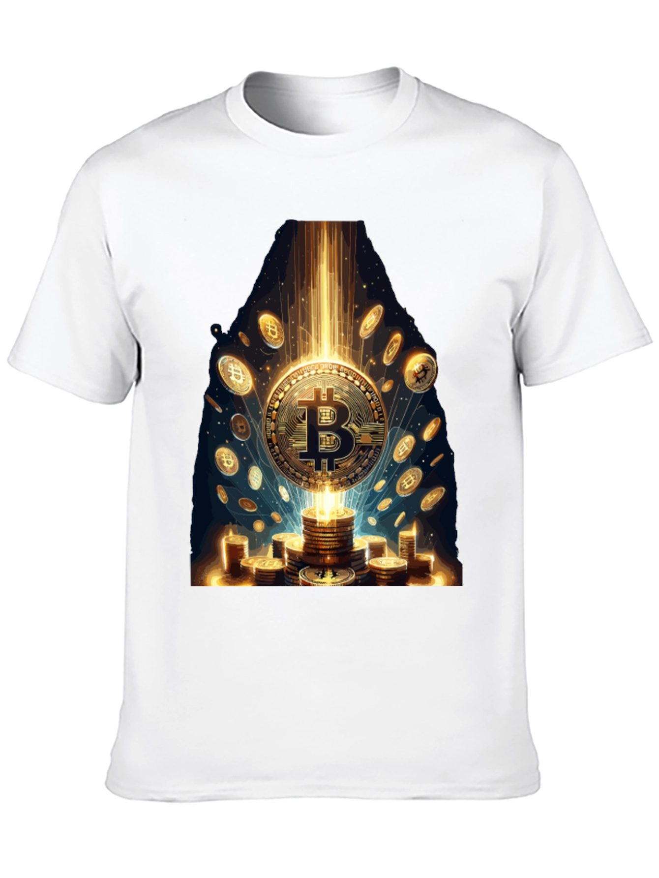 Bitcoin Gold Coin Graphic Tee Crypto Currency T-Shirt