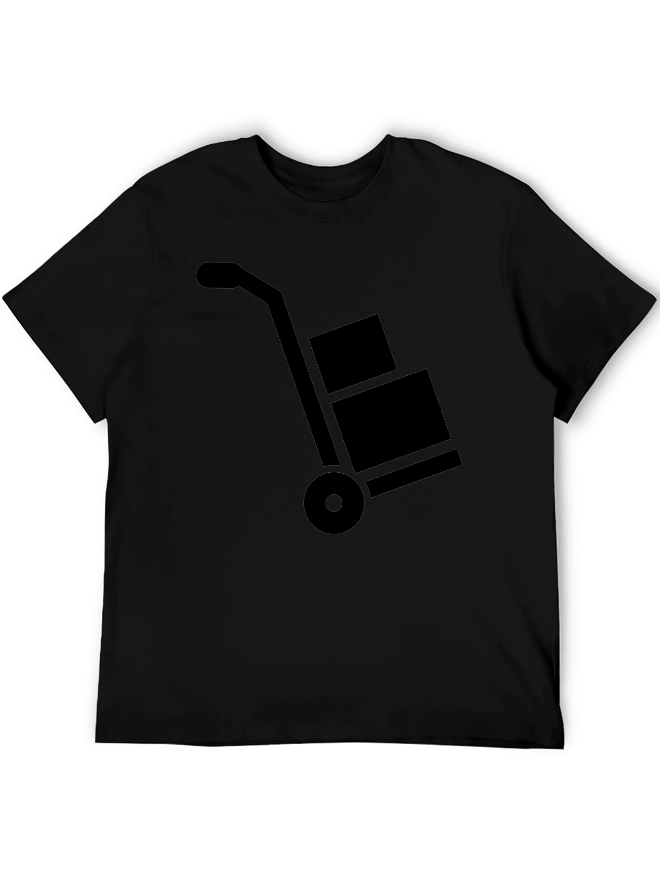 Moving Dolly Graphic Tee - Black Cotton T-Shirt