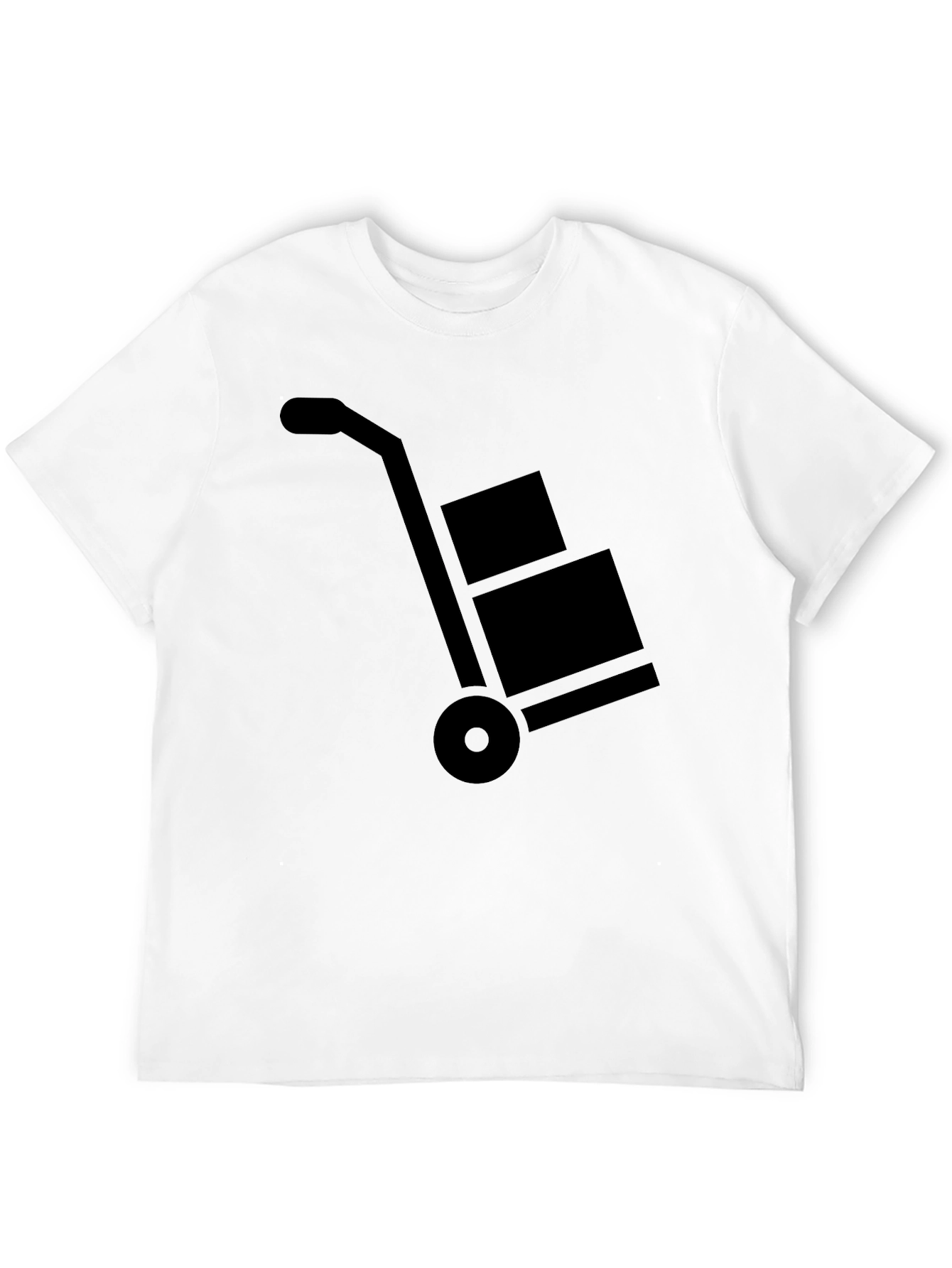 Moving Dolly Graphic Tee - Black Cotton T-Shirt