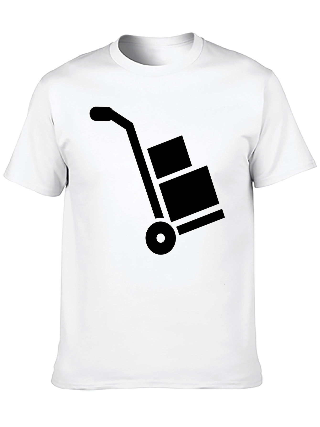 Moving Dolly Graphic Tee - Black Cotton T-Shirt
