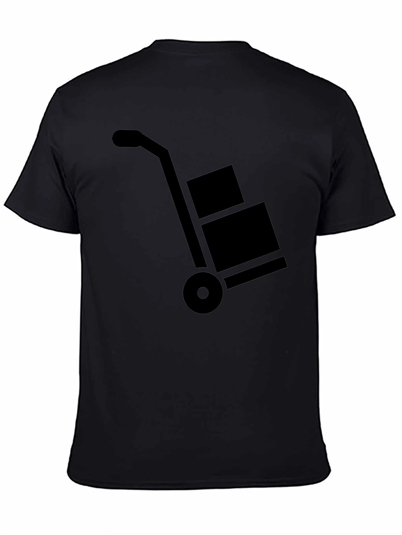Moving Dolly Graphic Tee - Black Cotton T-Shirt