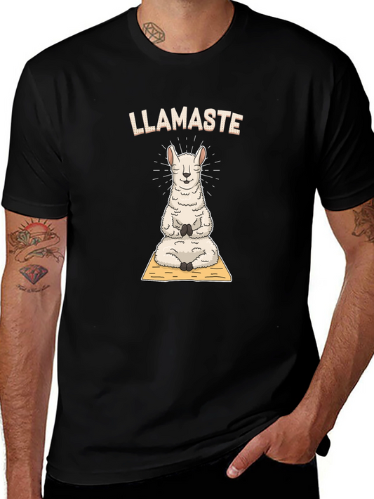 Llamaste Yoga T-Shirt - Meditating Llama Tee
