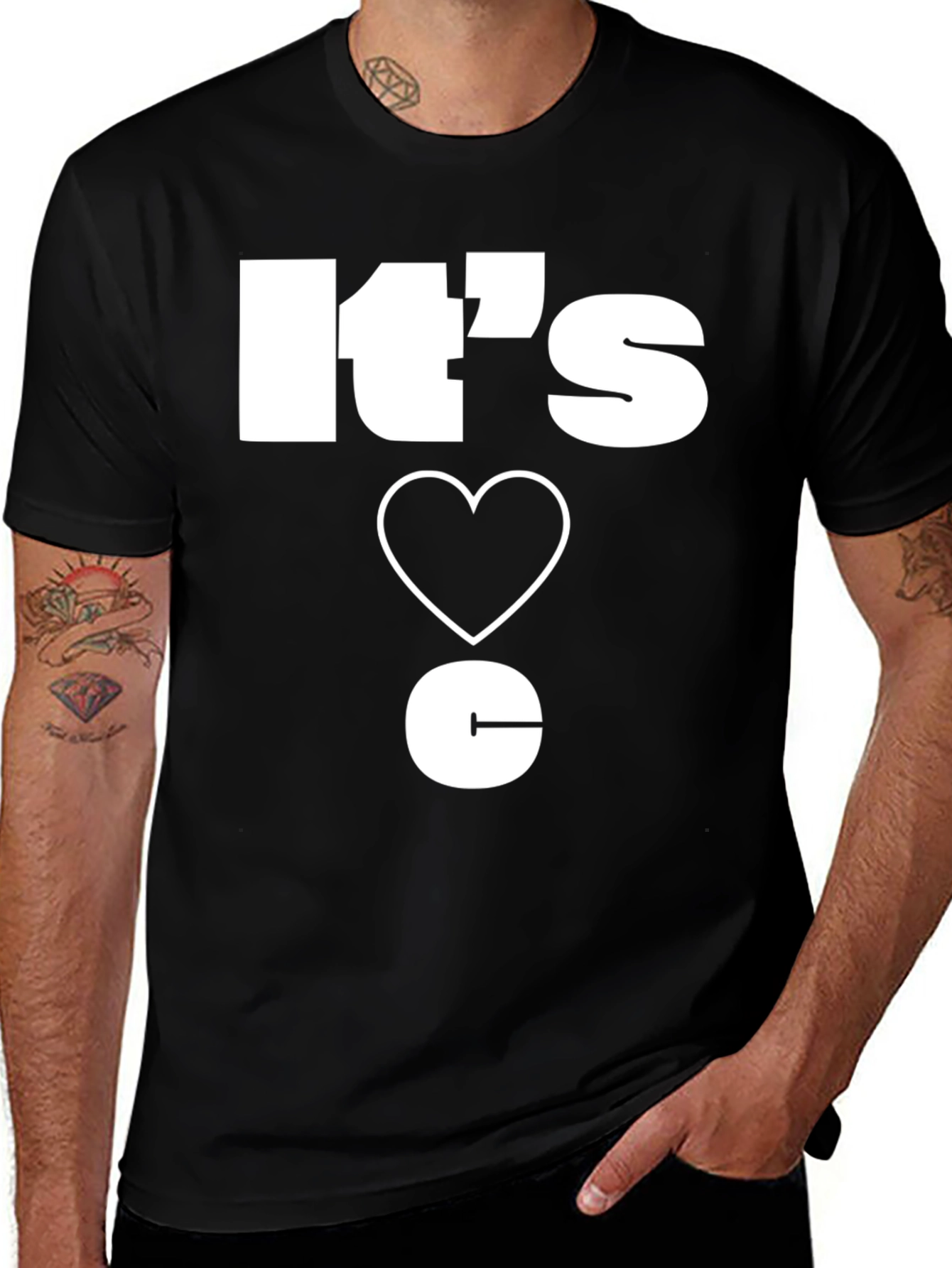 Its Love C T-Shirt - Unique Design