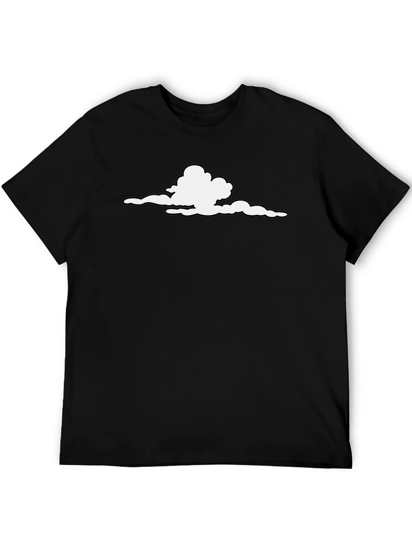 Cloud Print Black T-Shirt - Stylish and Unique