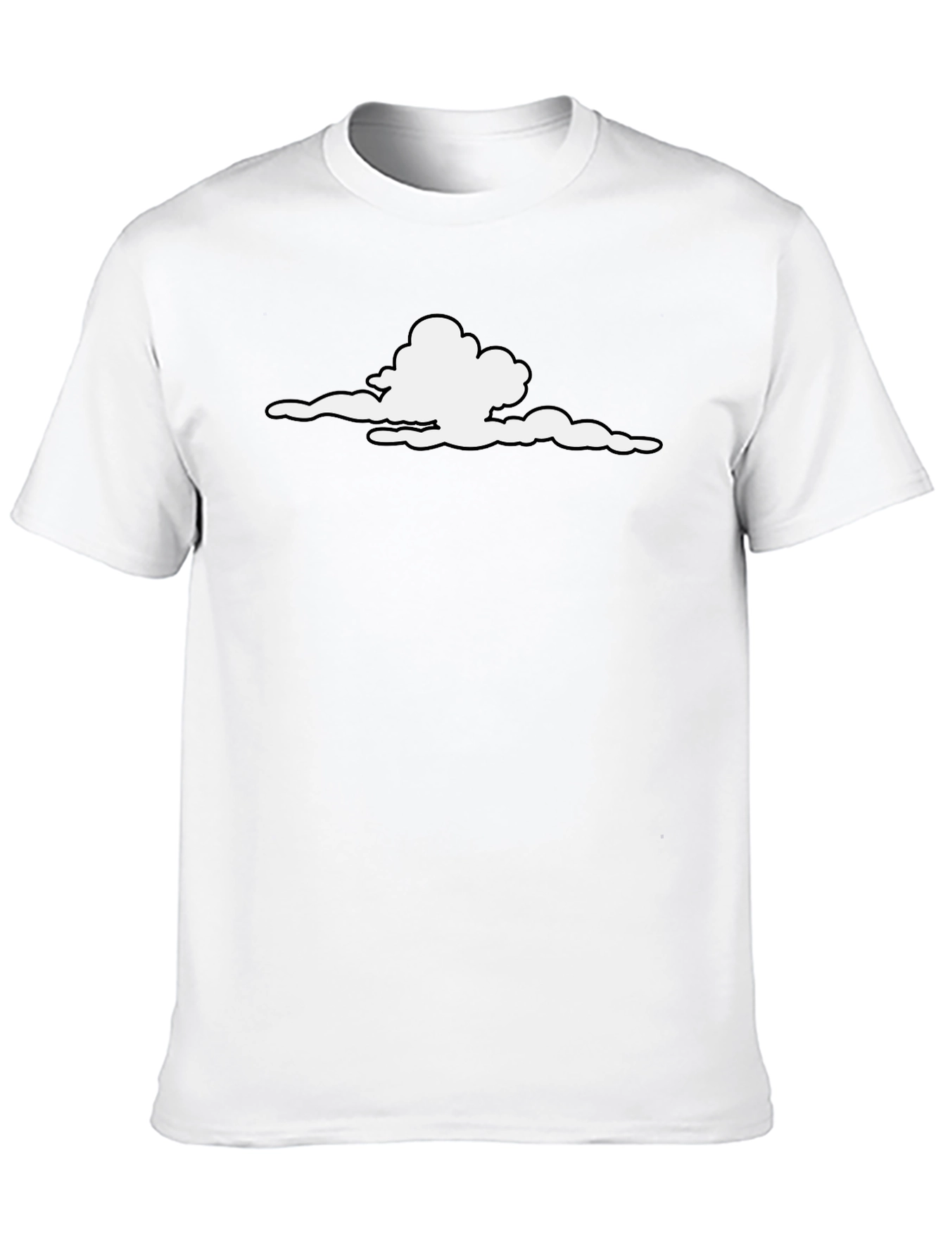 Cloud Print Black T-Shirt - Stylish and Unique