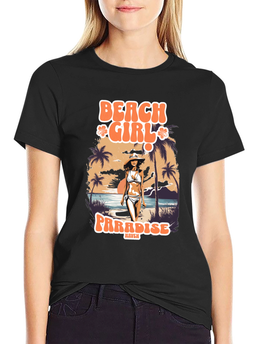 Beach Girl Paradise Graphic T-Shirt