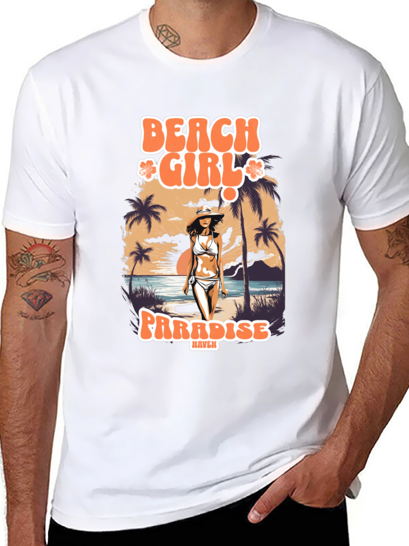 Beach Girl Paradise Graphic T-Shirt