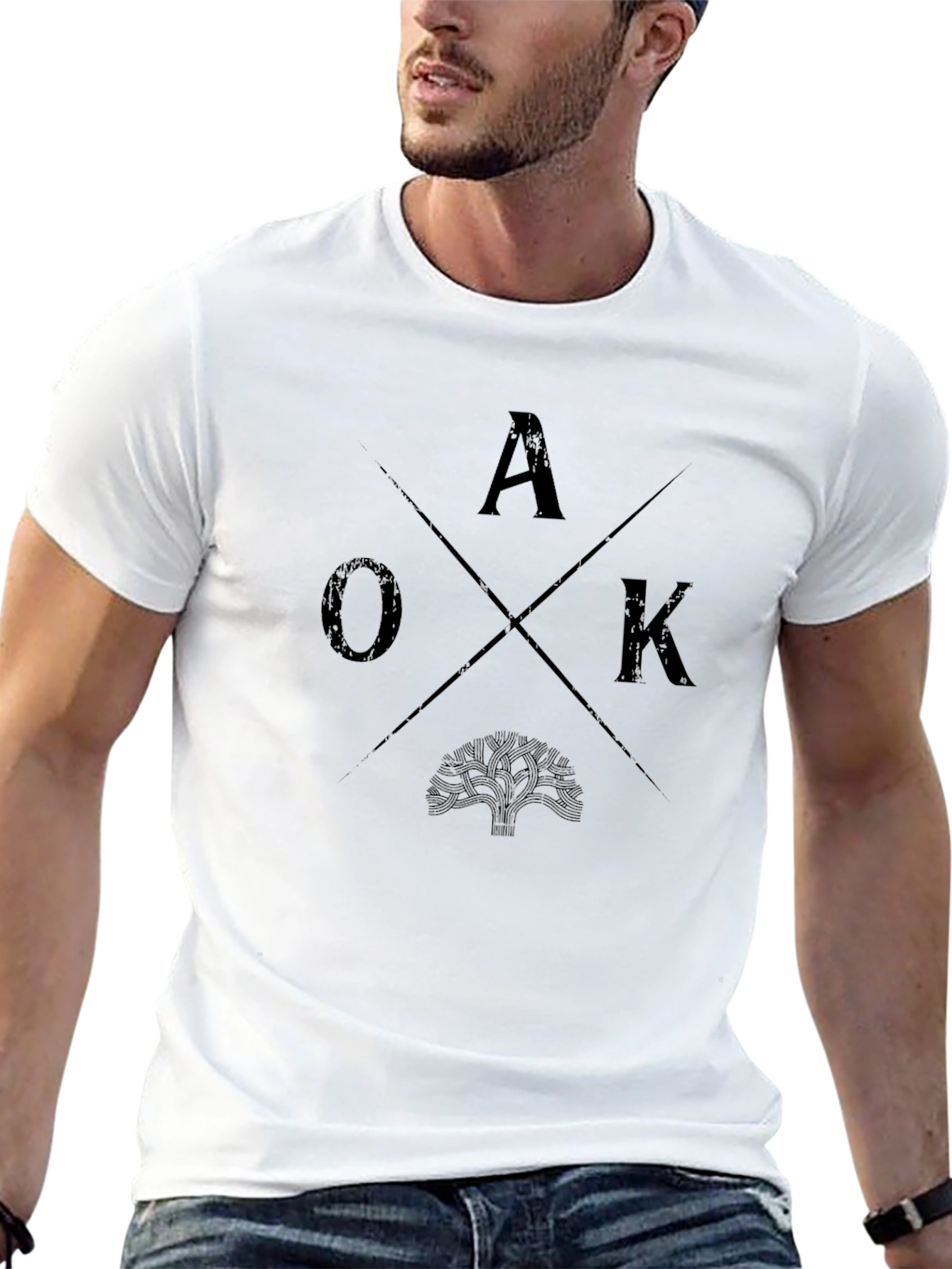 OAK Tree Graphic Tee - Mens Black T-Shirt