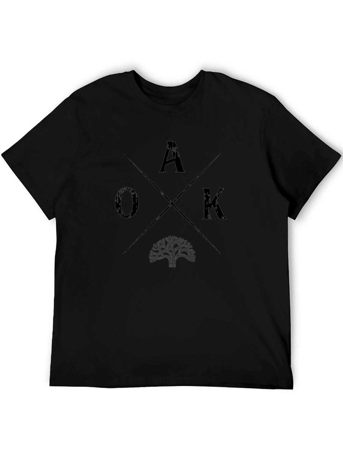 OAK Tree Graphic Tee - Mens Black T-Shirt