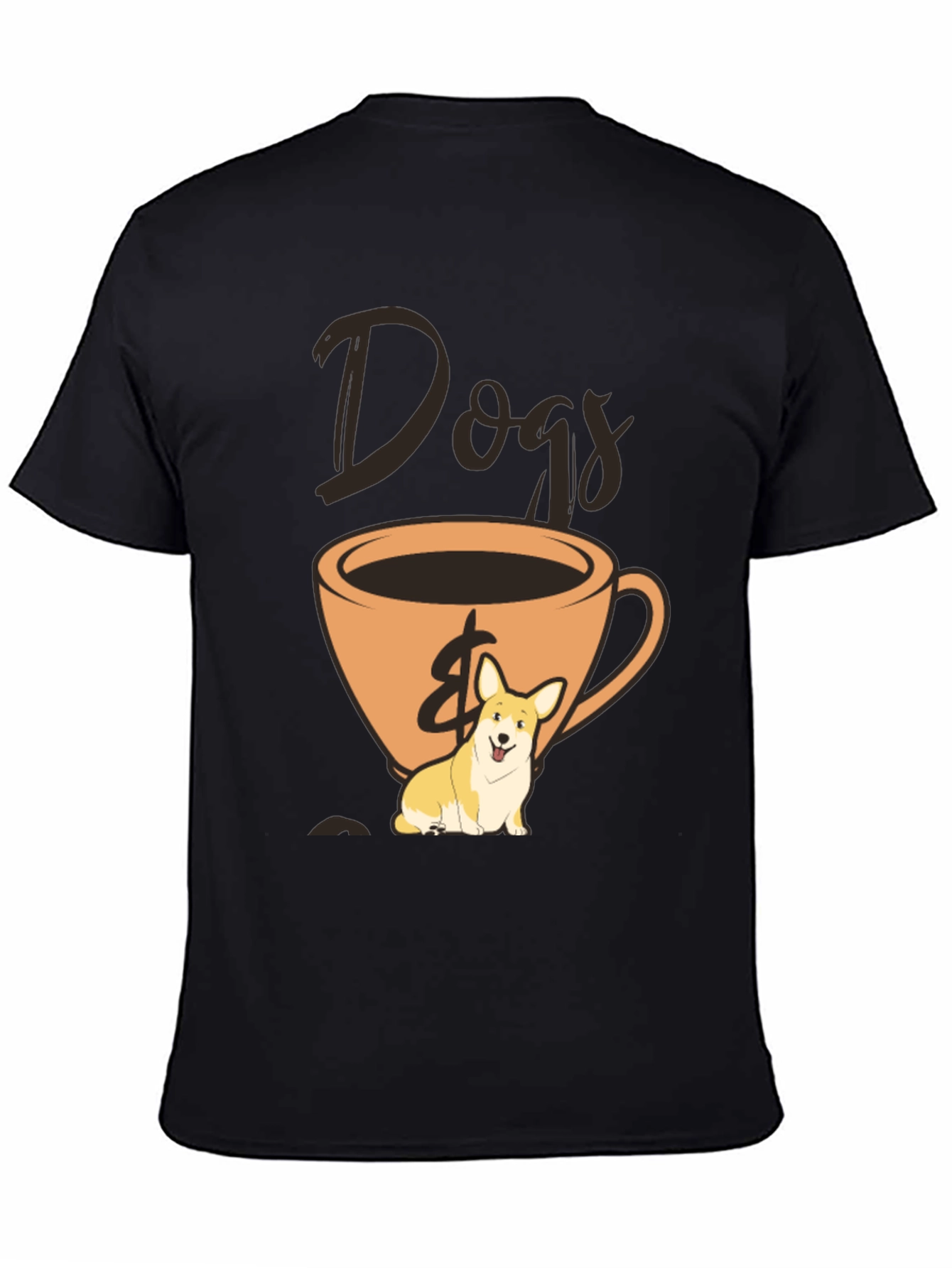 Dogs & Coffee Graphic Tee - Black