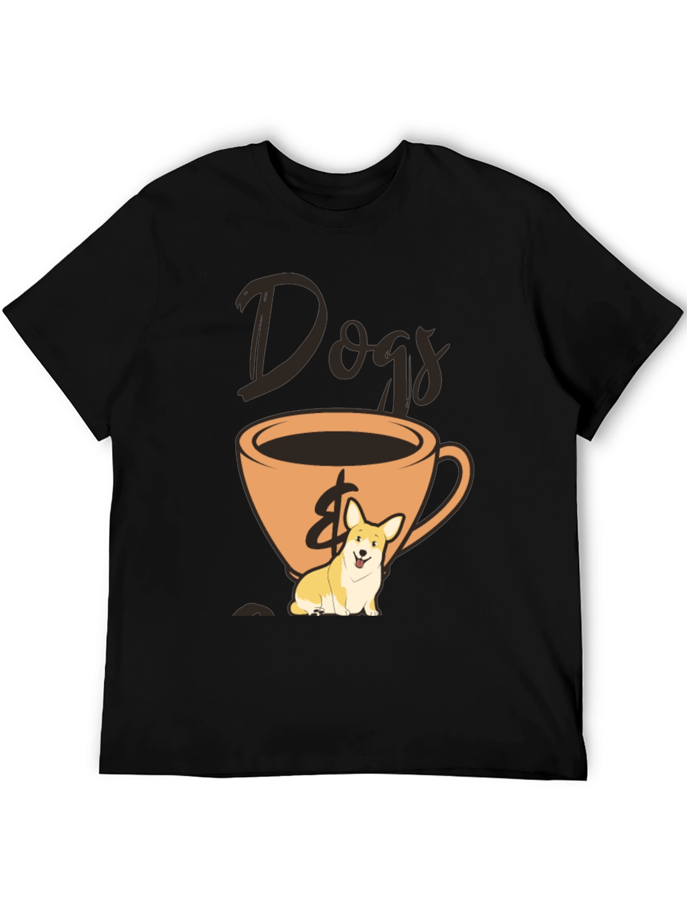 Dogs & Coffee Graphic Tee - Black
