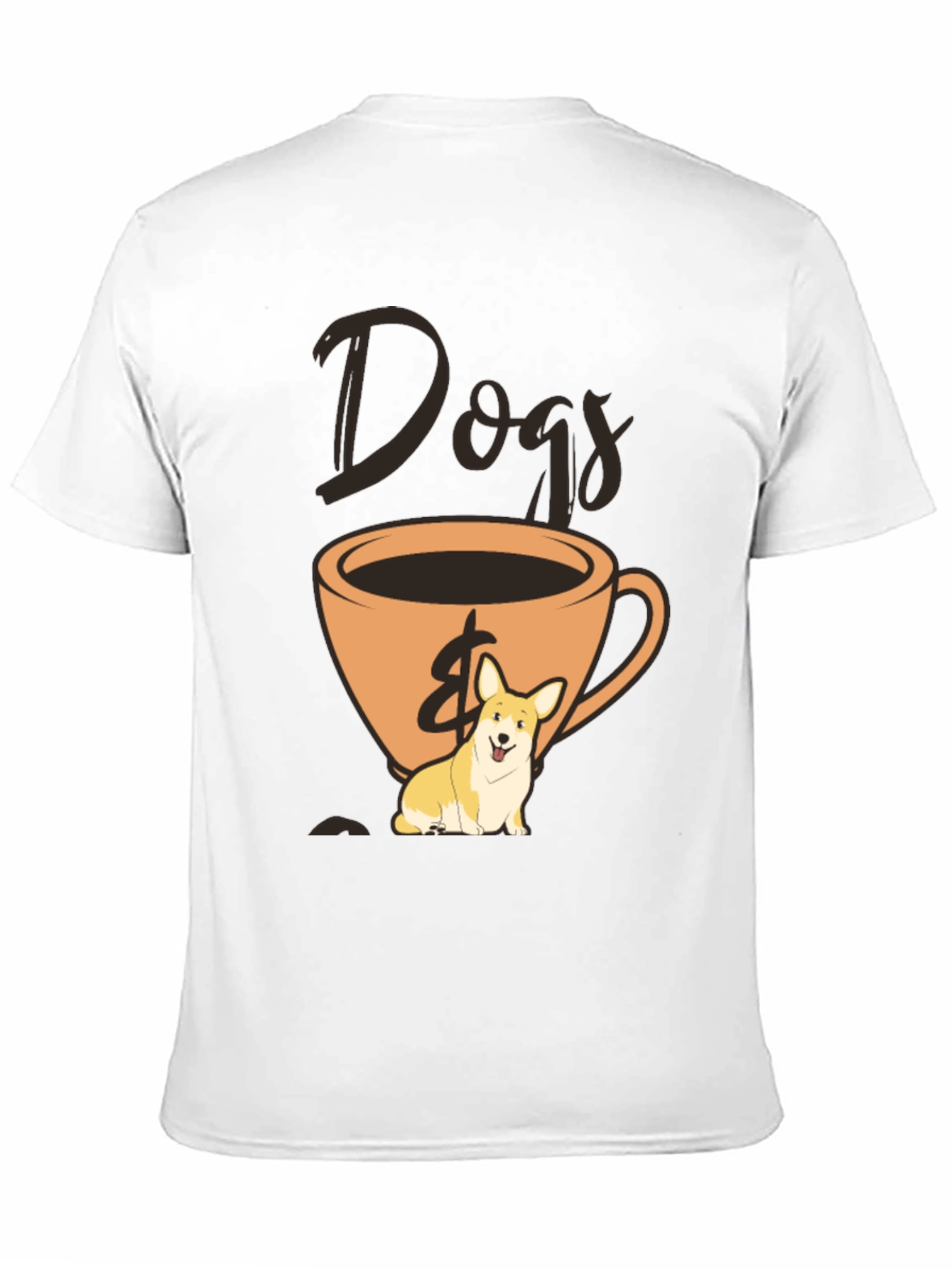 Dogs & Coffee Graphic Tee - Black