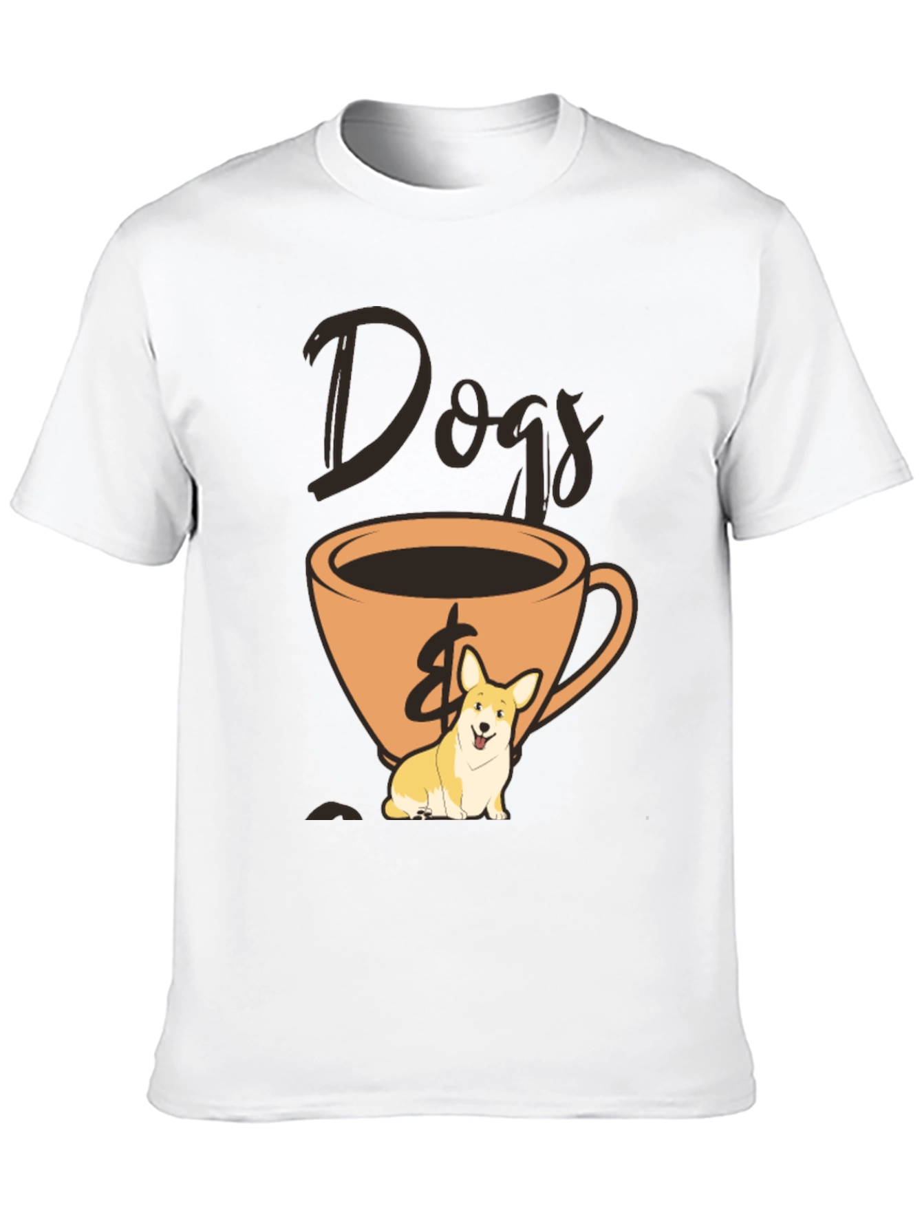 Dogs & Coffee Graphic Tee - Black