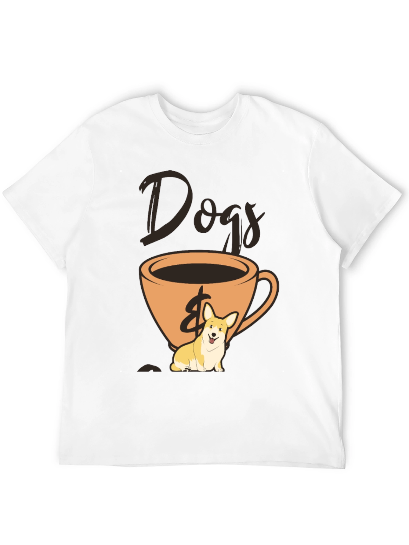 Dogs & Coffee Graphic Tee - Black