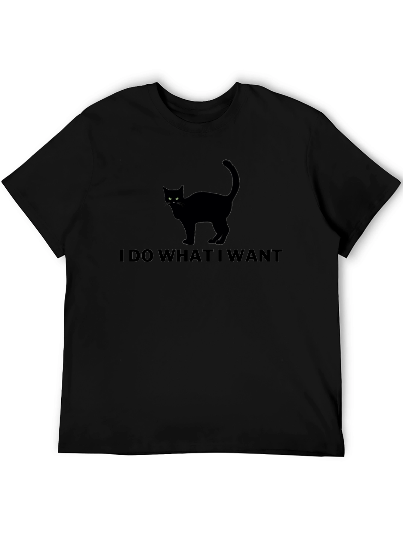 I Do What I Want Cat T-Shirt - Black