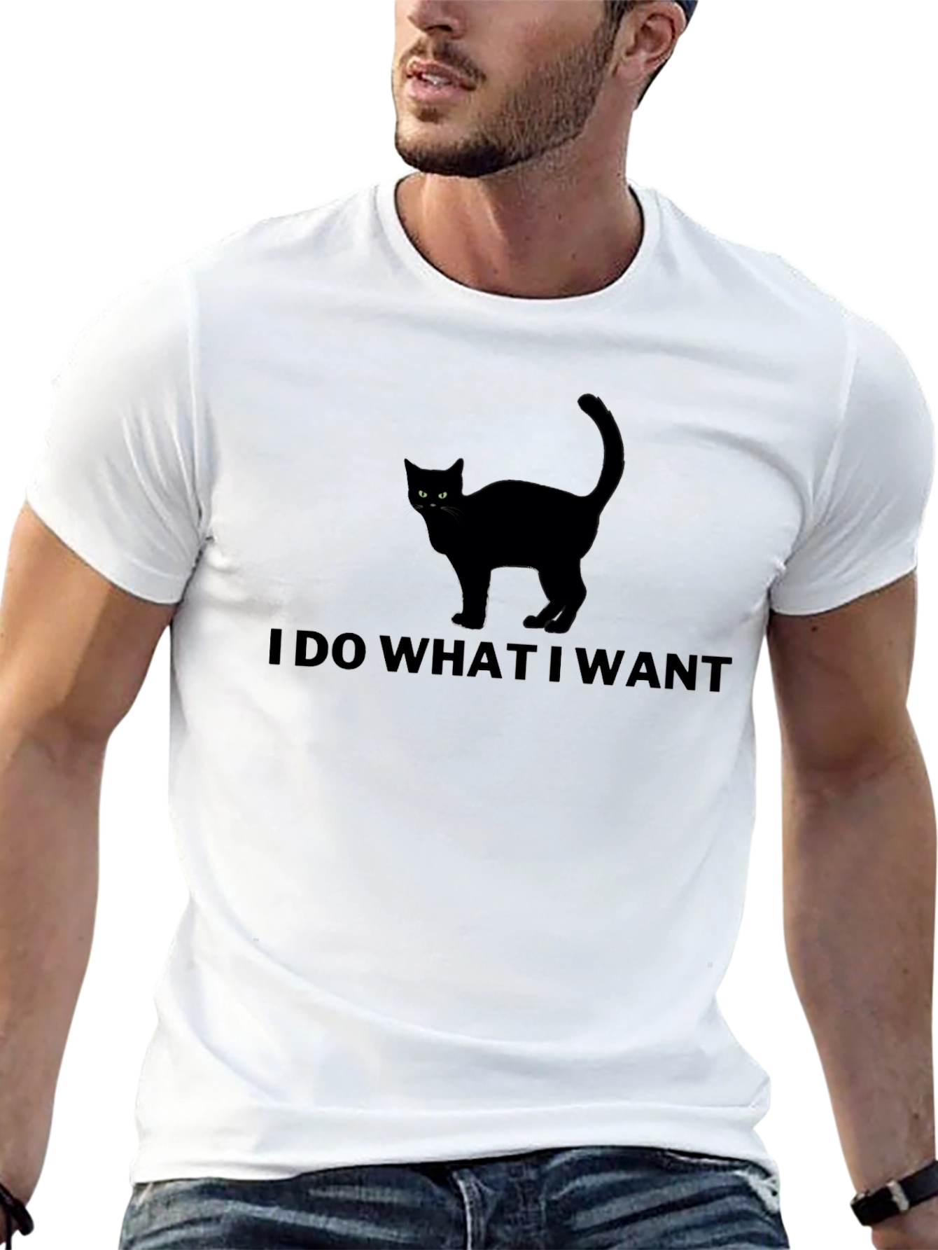 I Do What I Want Cat T-Shirt - Black