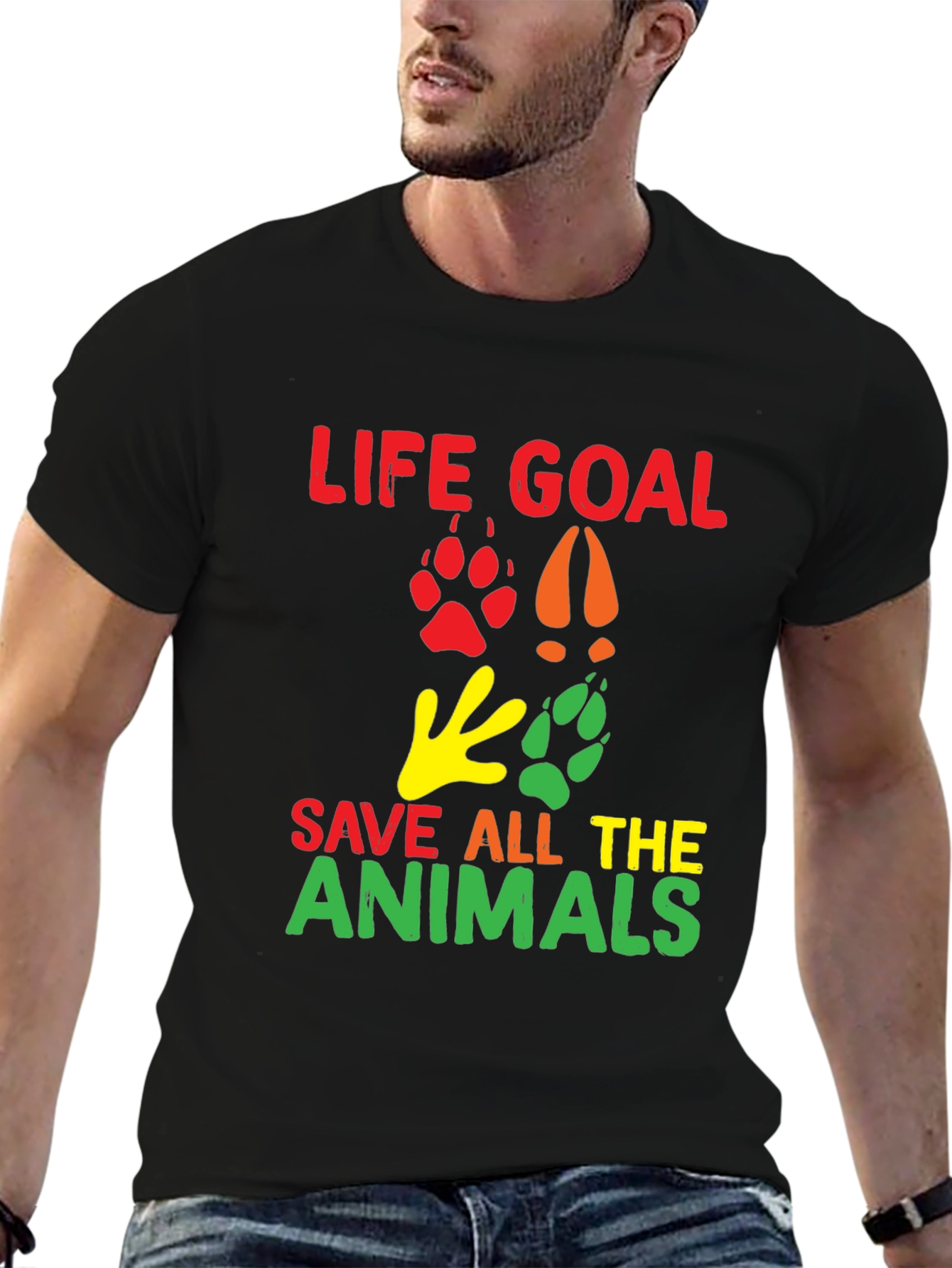 Life Goal: Save All The Animals Graphic T-Shirt