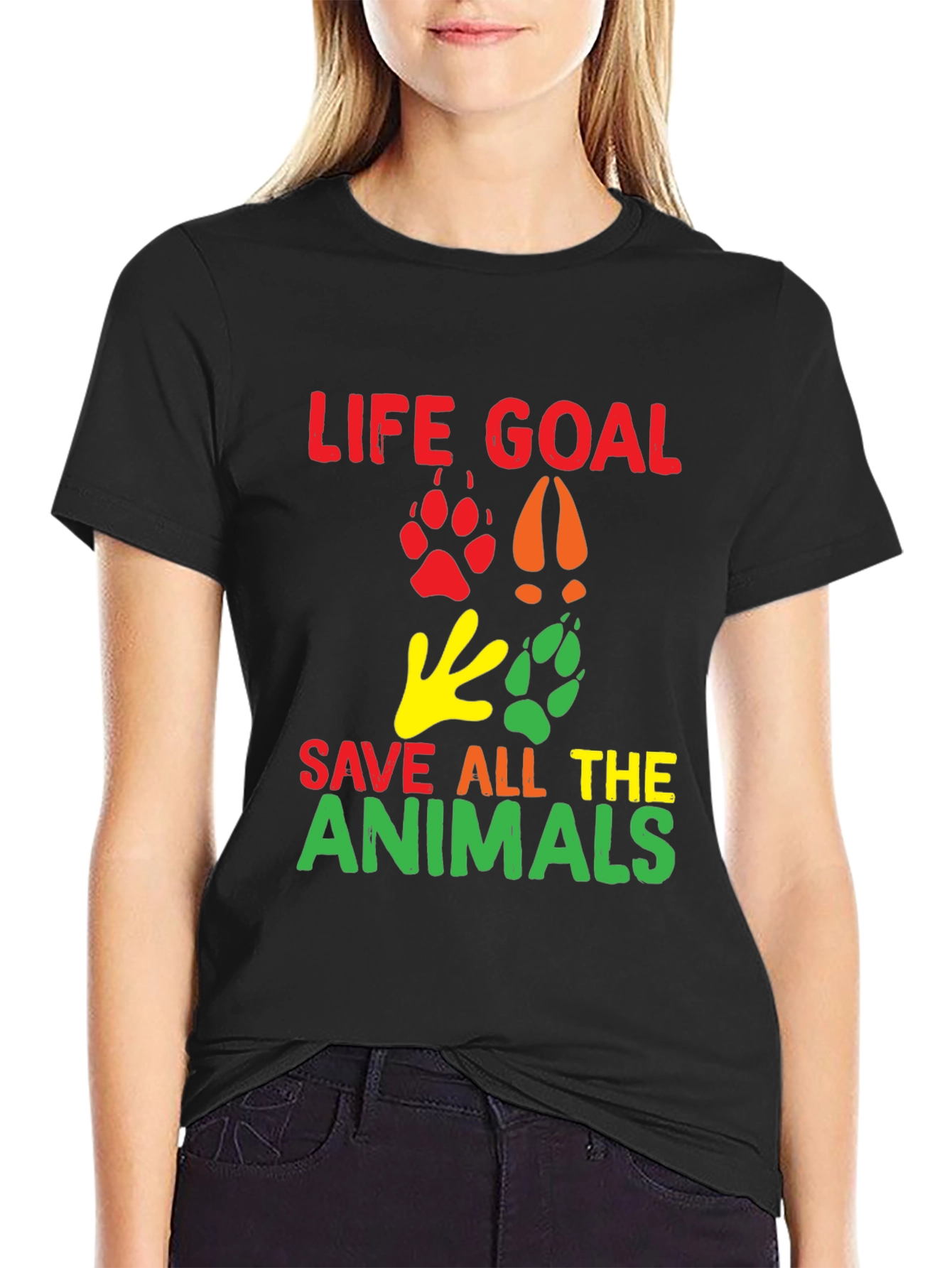 Life Goal: Save All The Animals Graphic T-Shirt