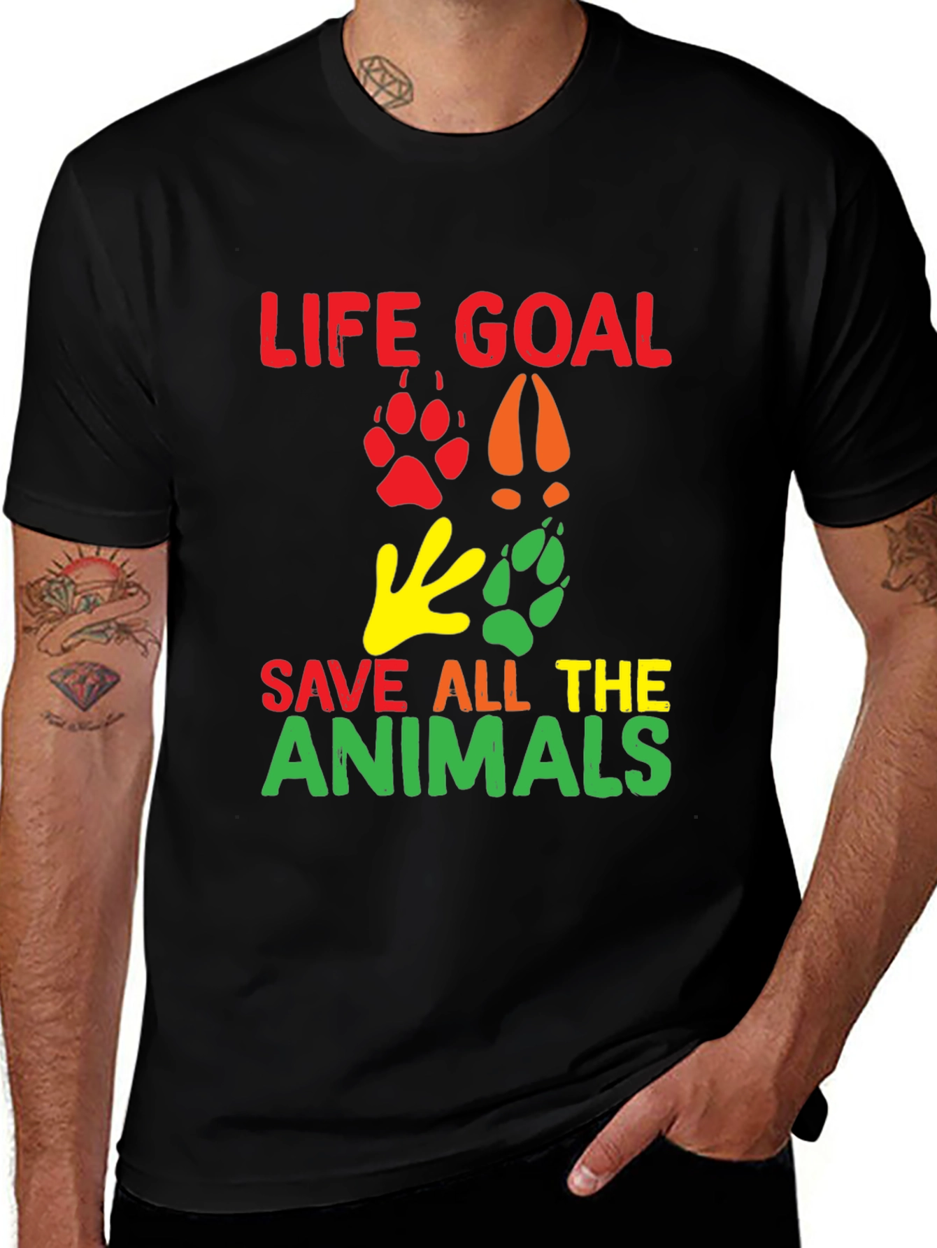 Life Goal: Save All The Animals Graphic T-Shirt