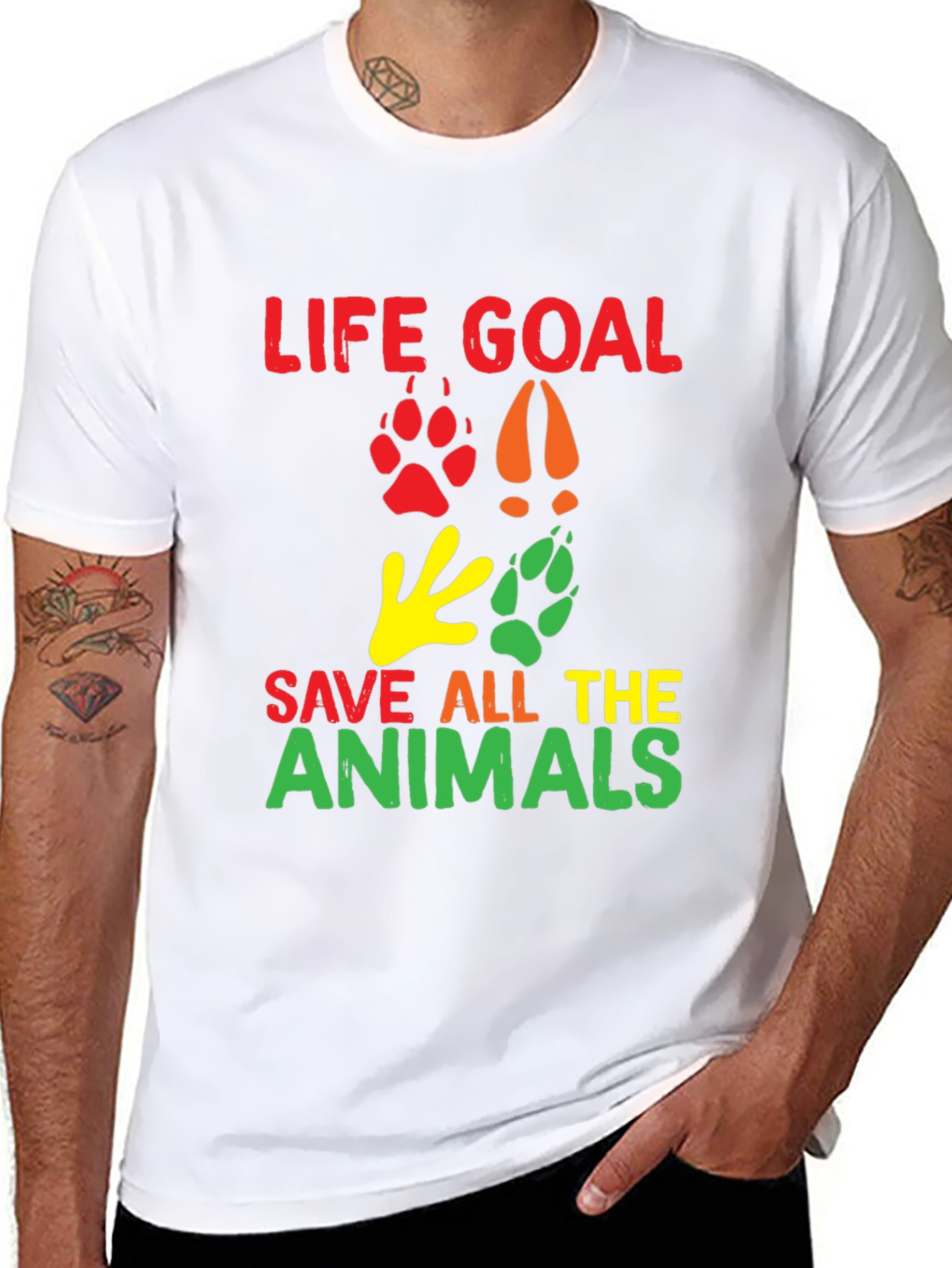 Life Goal: Save All The Animals Graphic T-Shirt