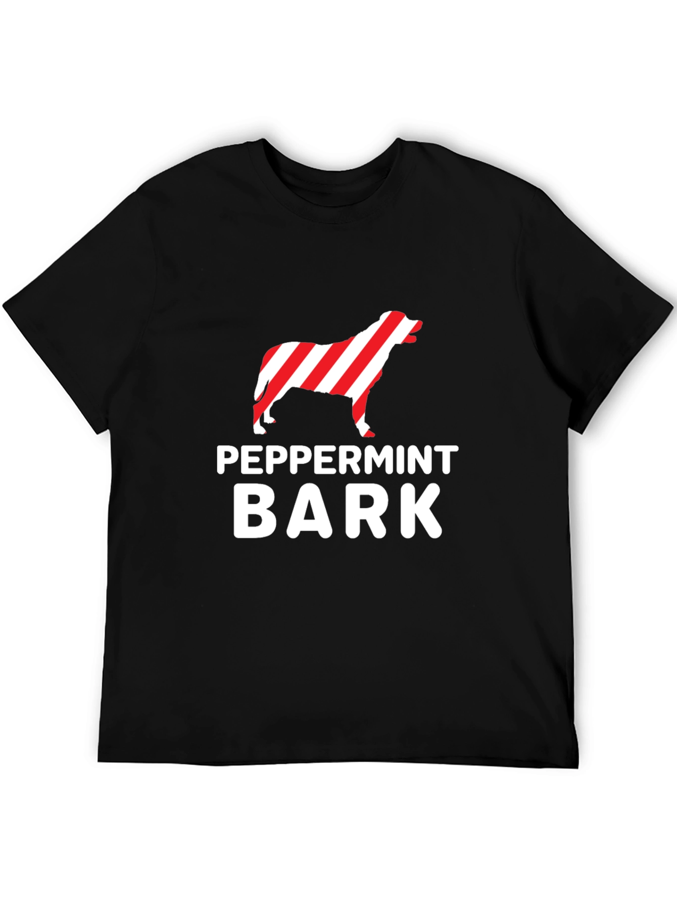 Peppermint Bark Dog T-Shirt - Holiday Festive Tee
