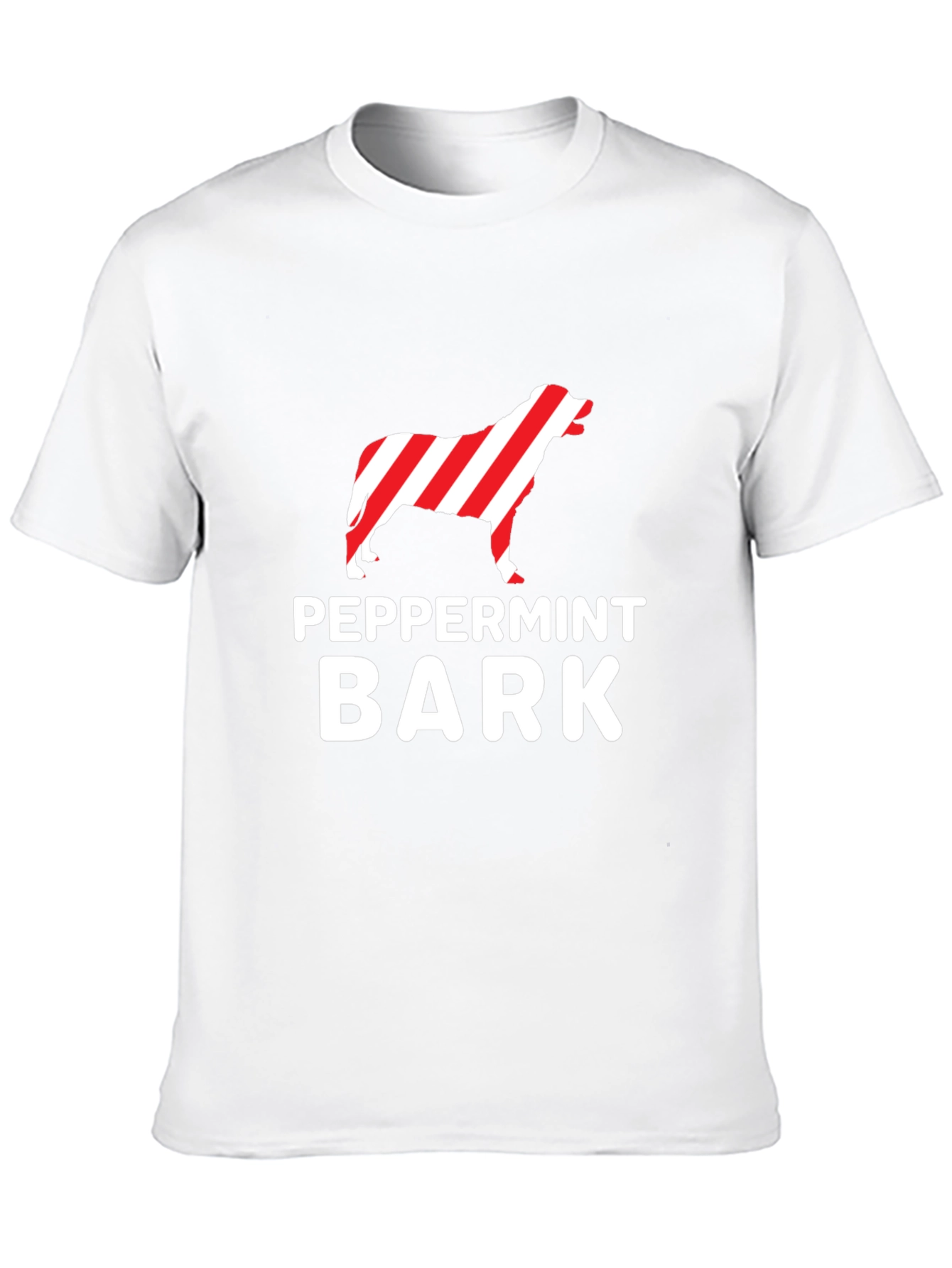 Peppermint Bark Dog T-Shirt - Holiday Festive Tee